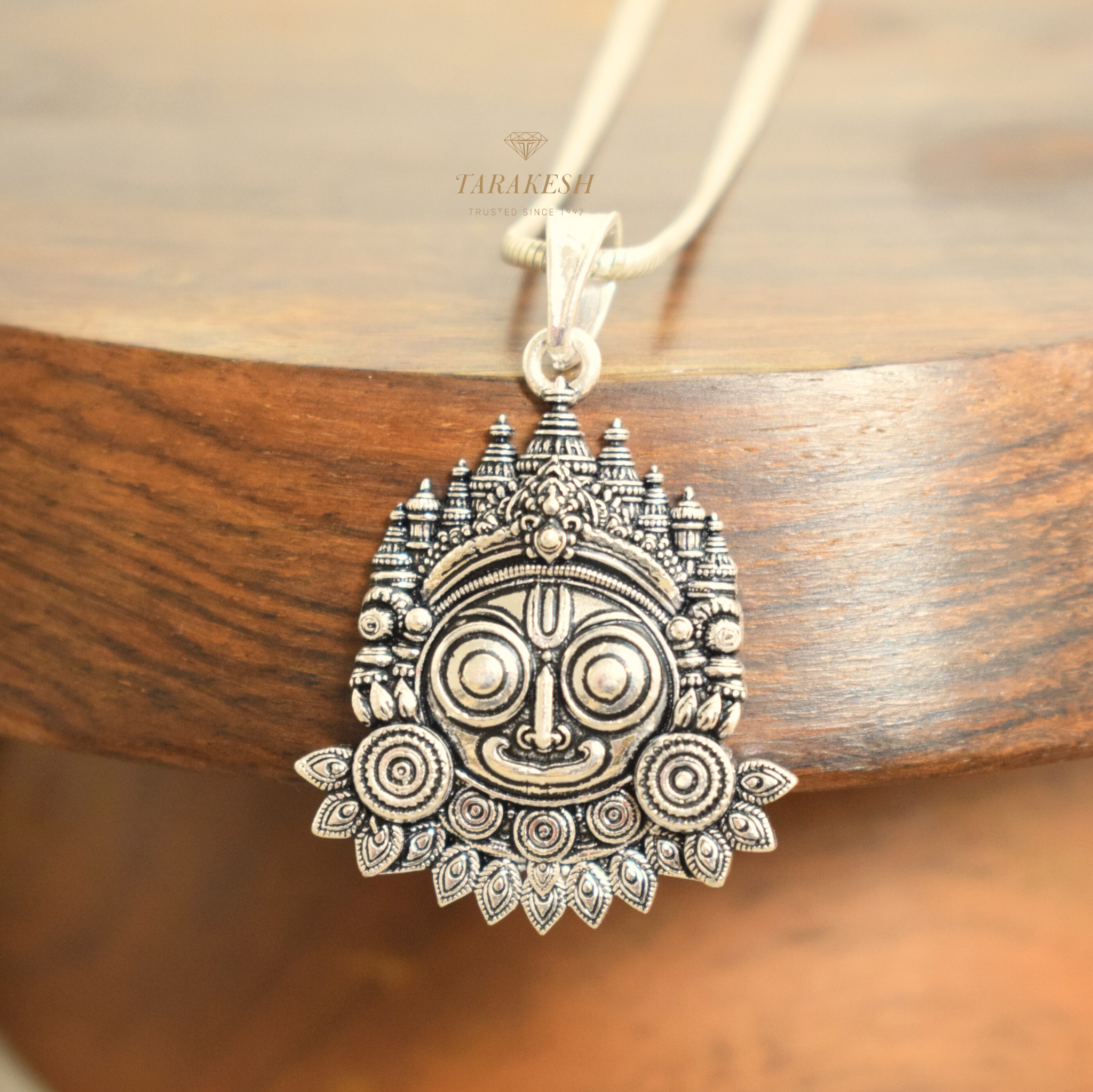 Jagannath Pure Silver Pendant: Puri Edition
