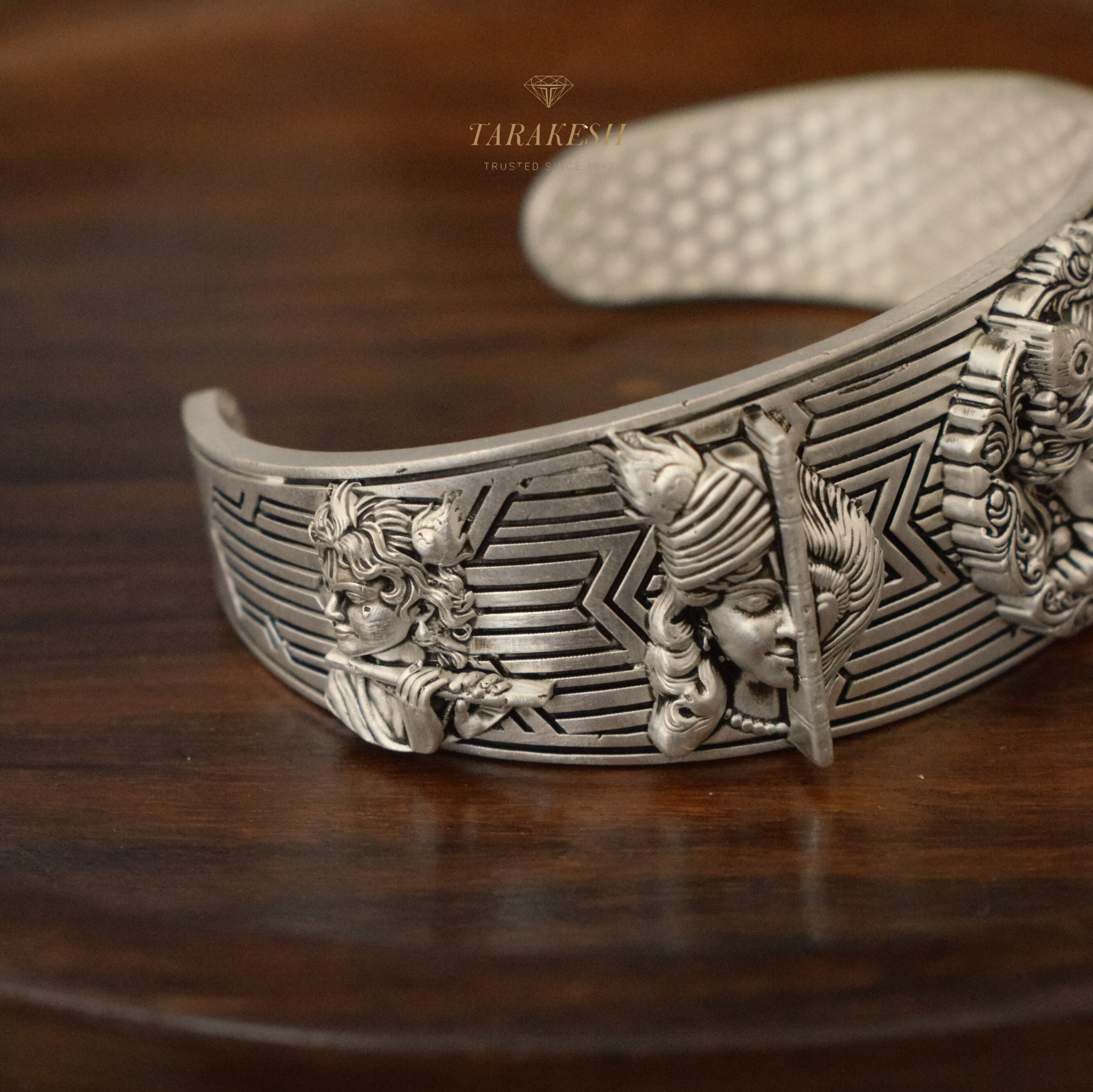 Pure Silver Krishna Bracelet: Vrindavan Edition