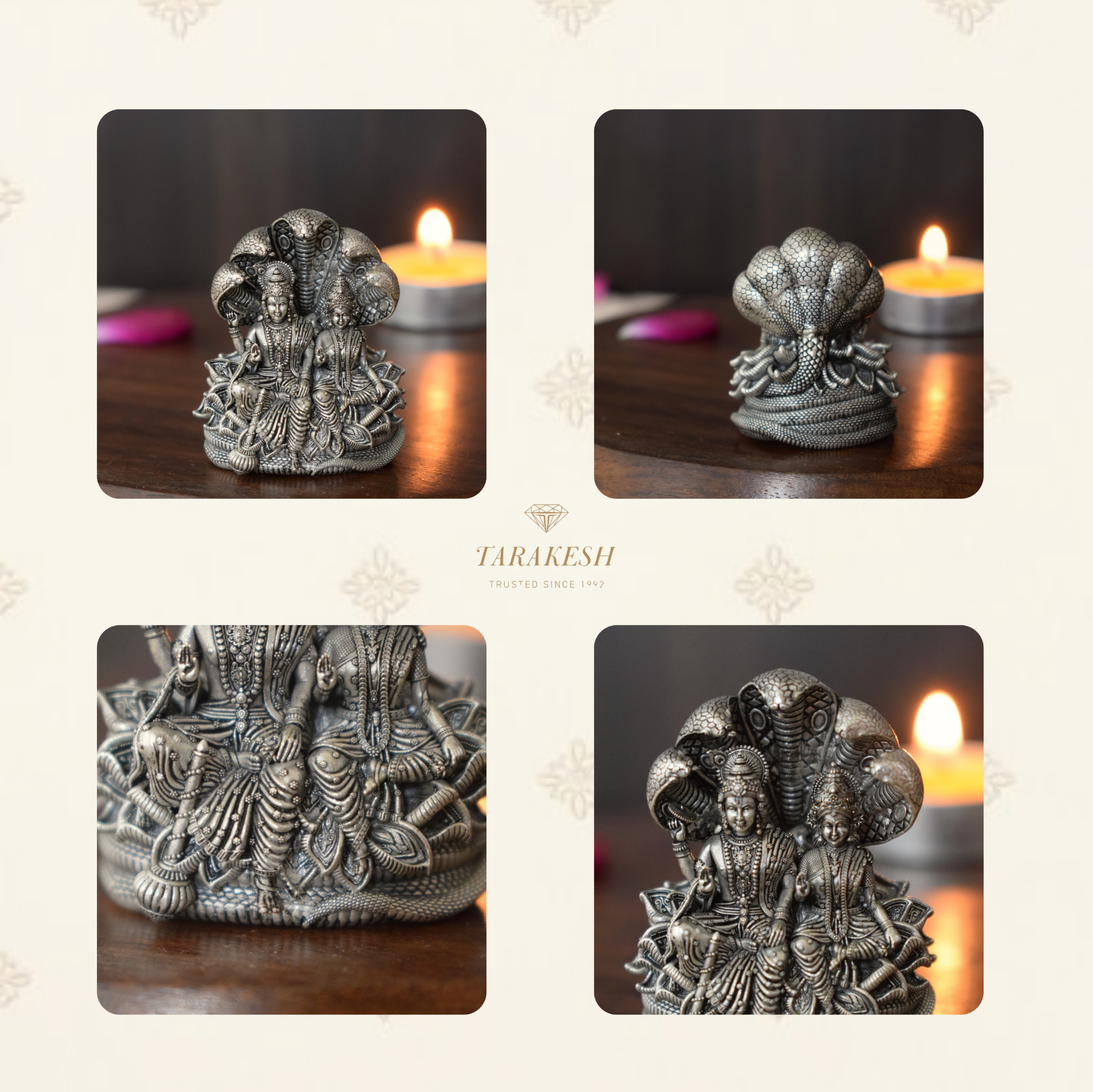 Laxmi Narayan Pure Silver Idol