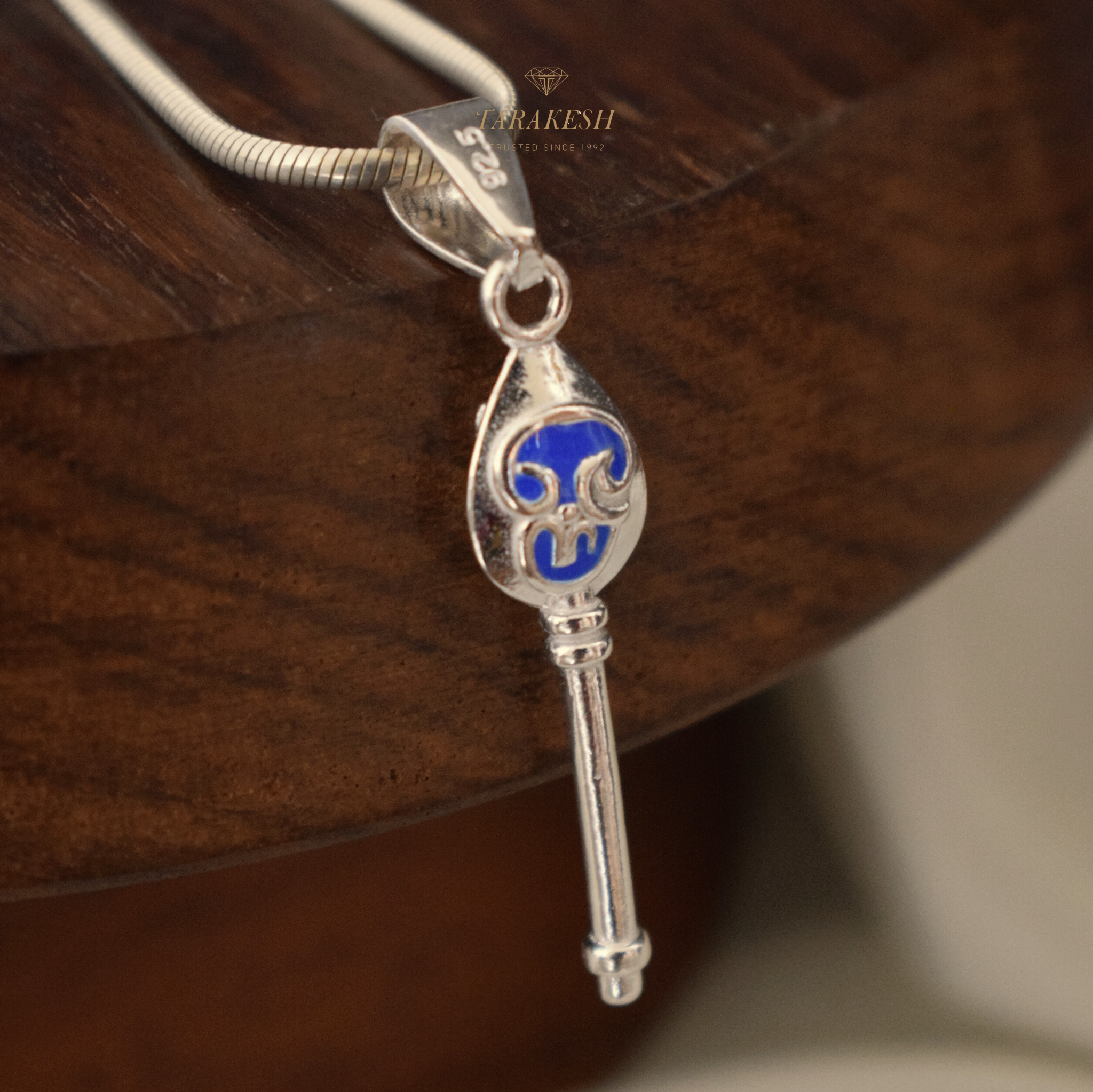 Murugan Pure Silver Pendant: Vel Edition