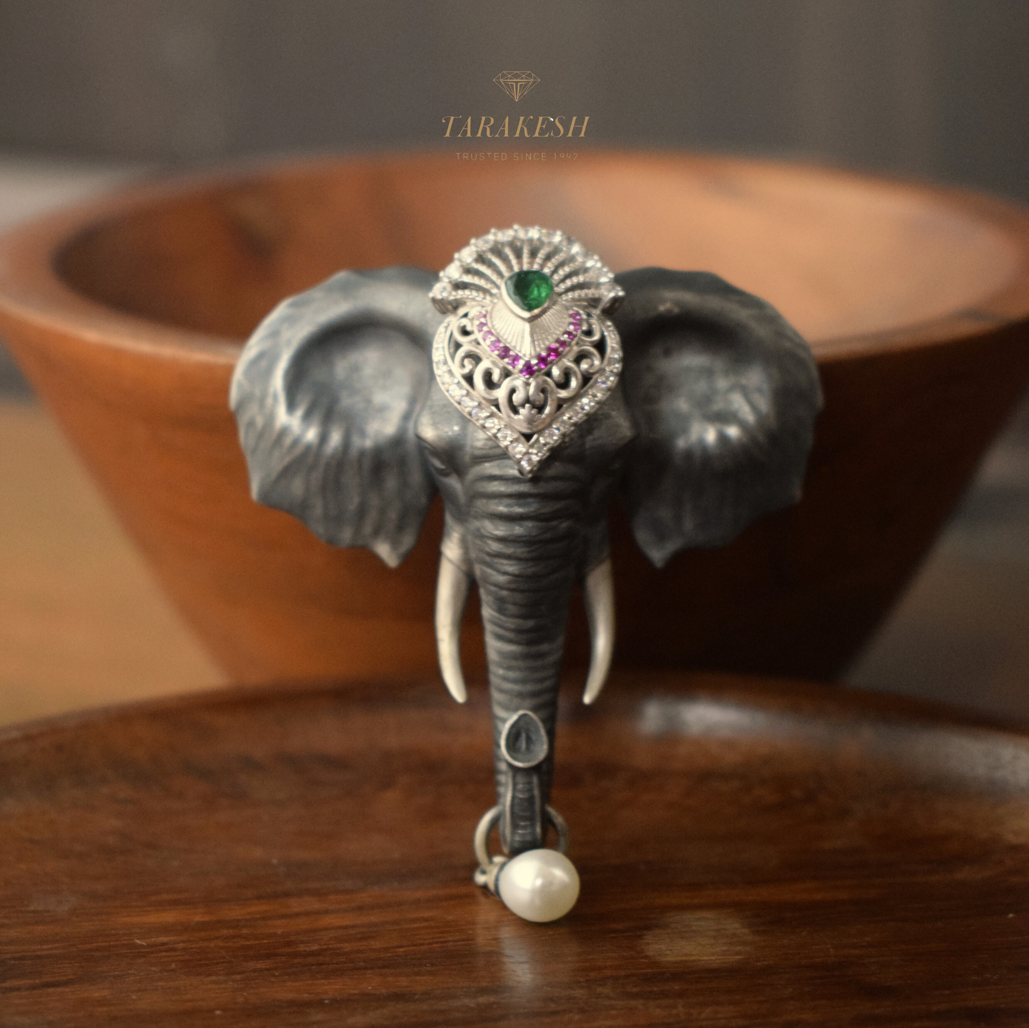 Elephant Pure Silver Brooch