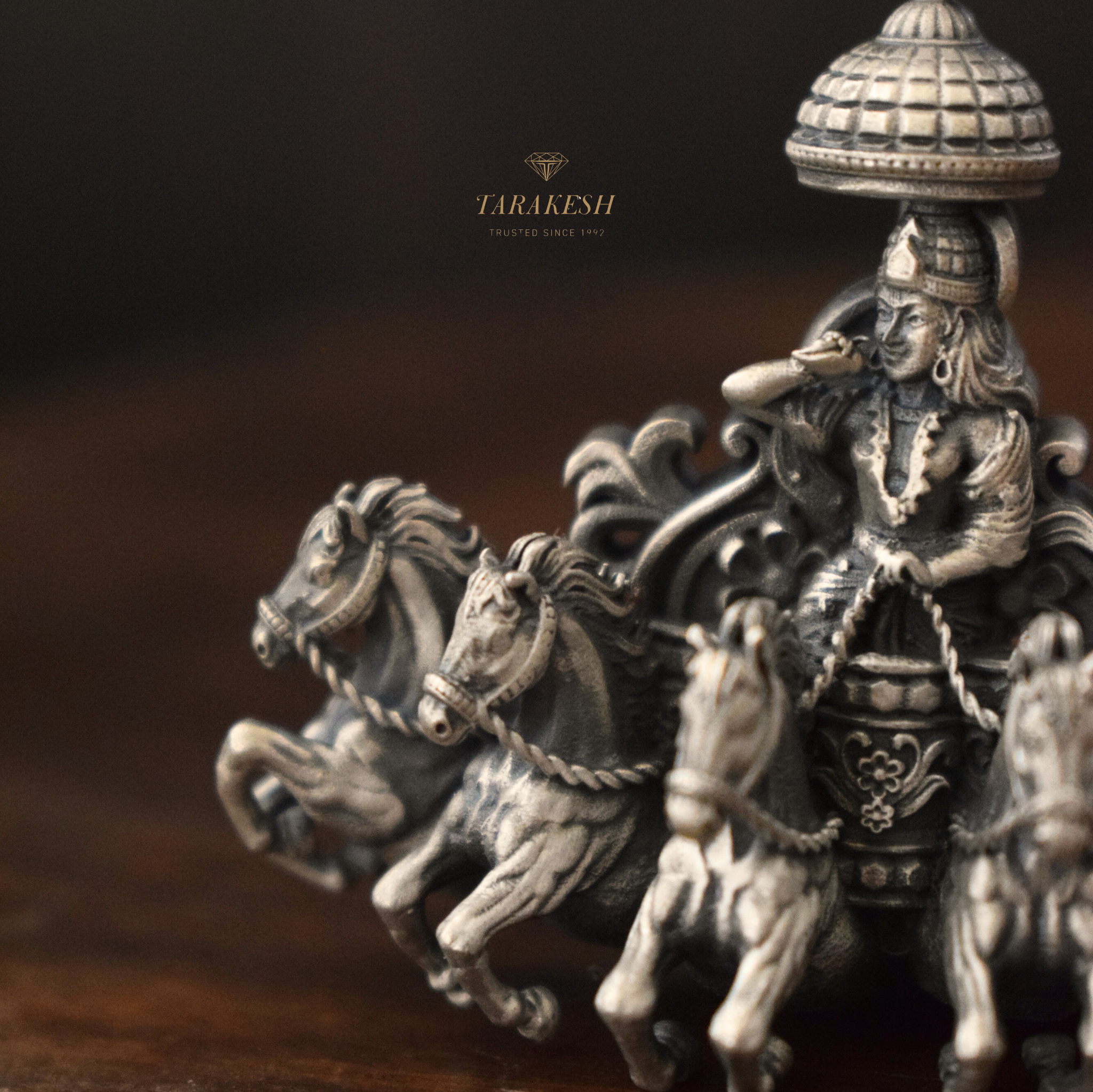 Pure Silver Krishna Brooch