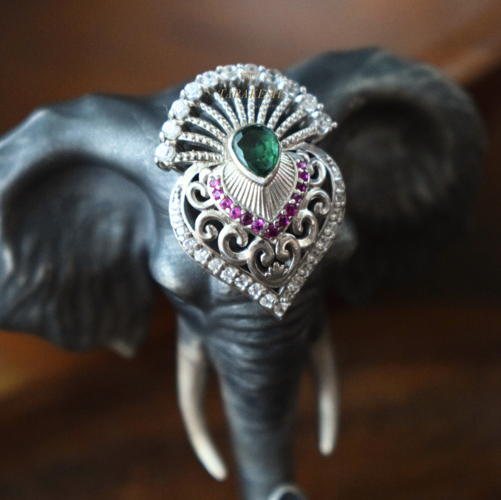 Elephant Pure Silver Brooch
