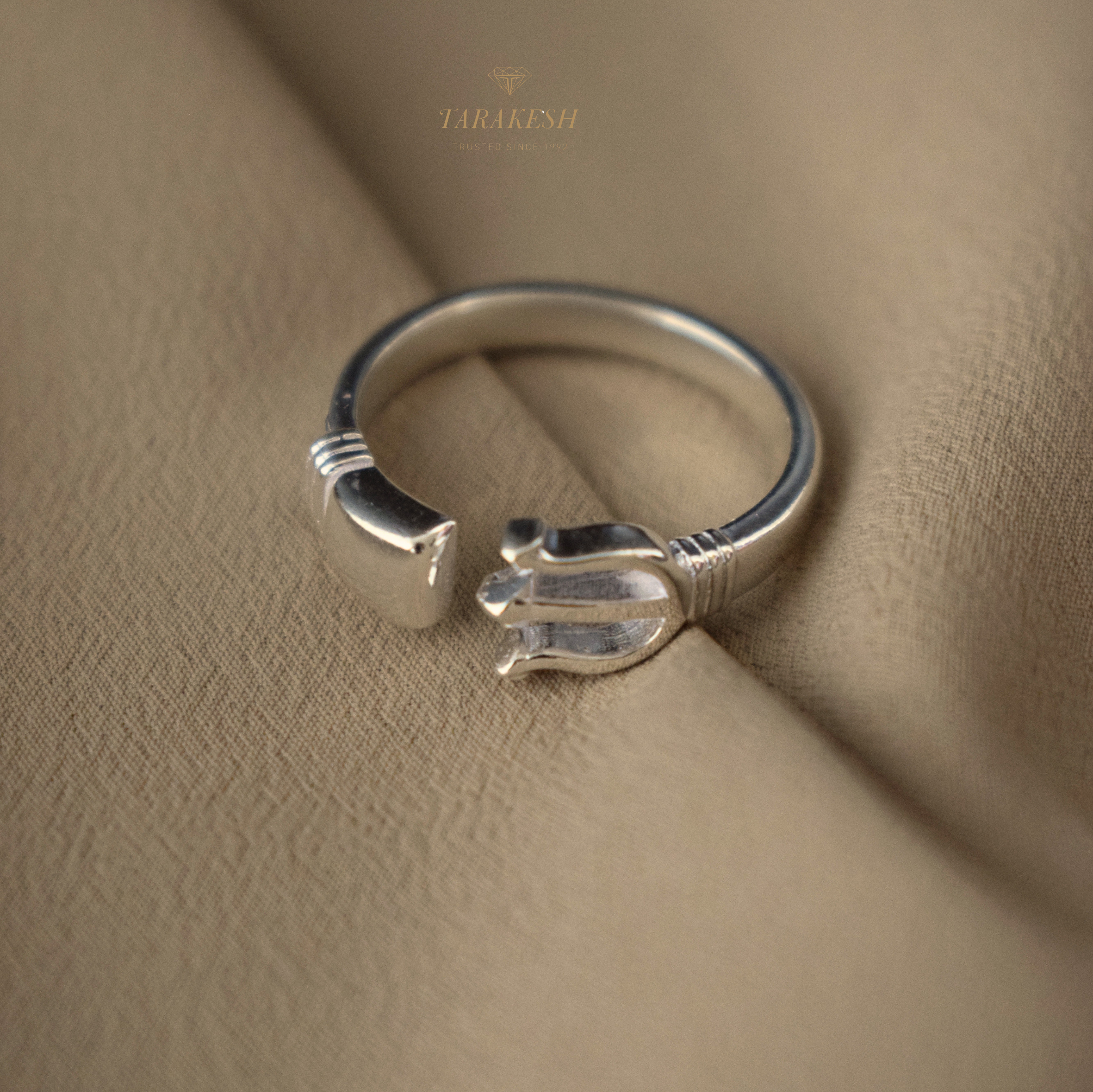 Shiva Pure Silver Ring: Trishul Edition