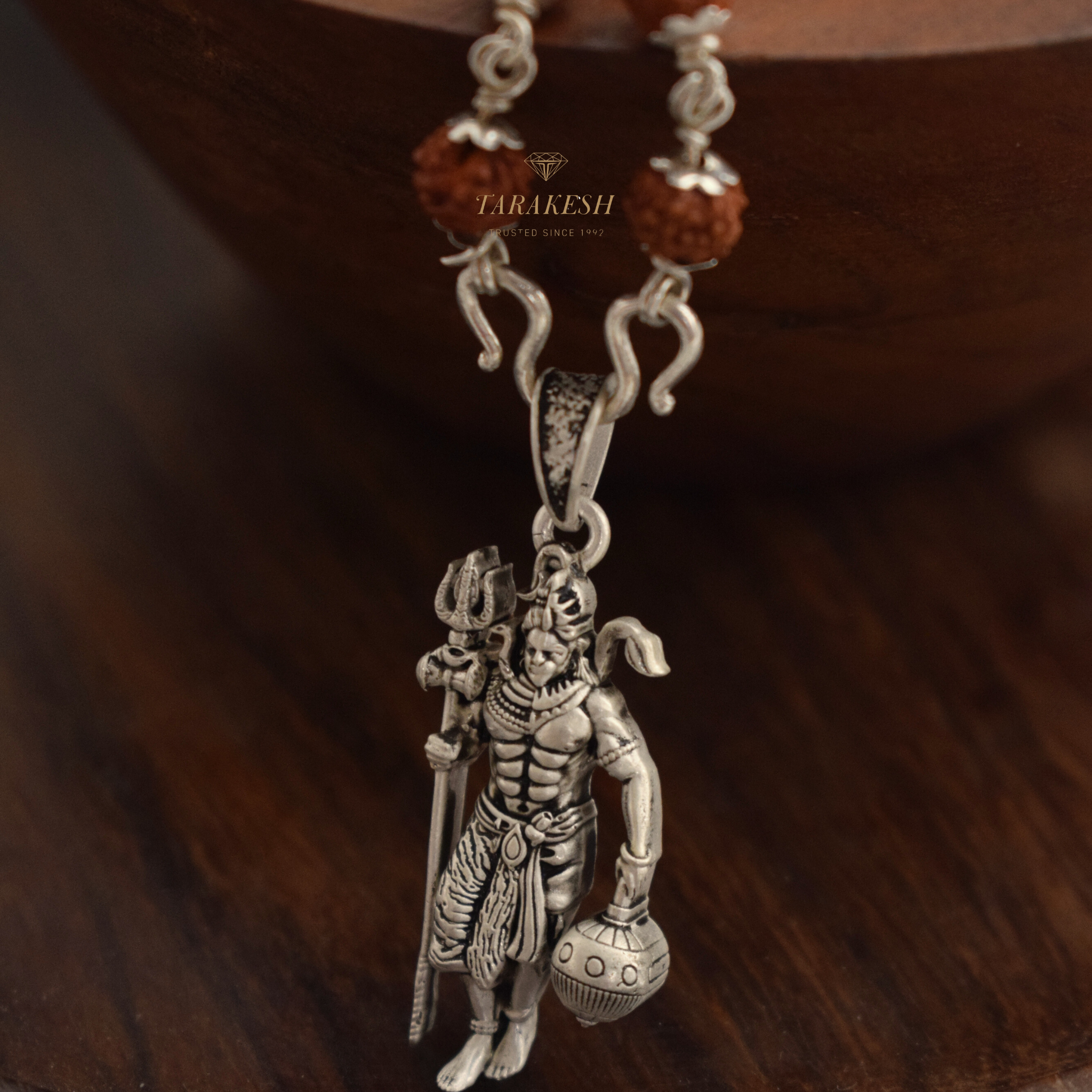 Shiva-Hanuman Pure Silver Pendant: Rudra-Anjaneya Edition