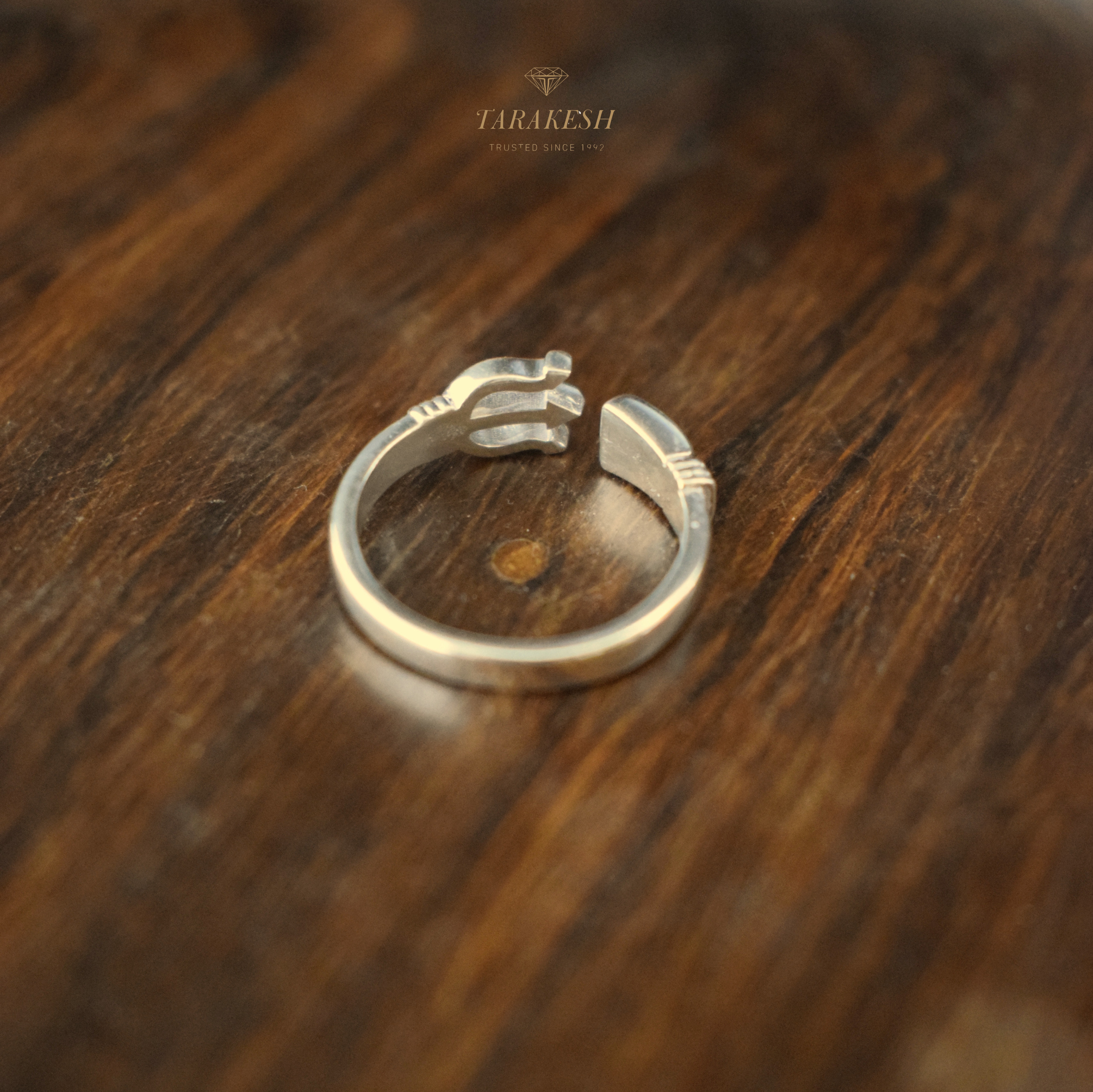 Shiva Pure Silver Ring: Trishul Edition