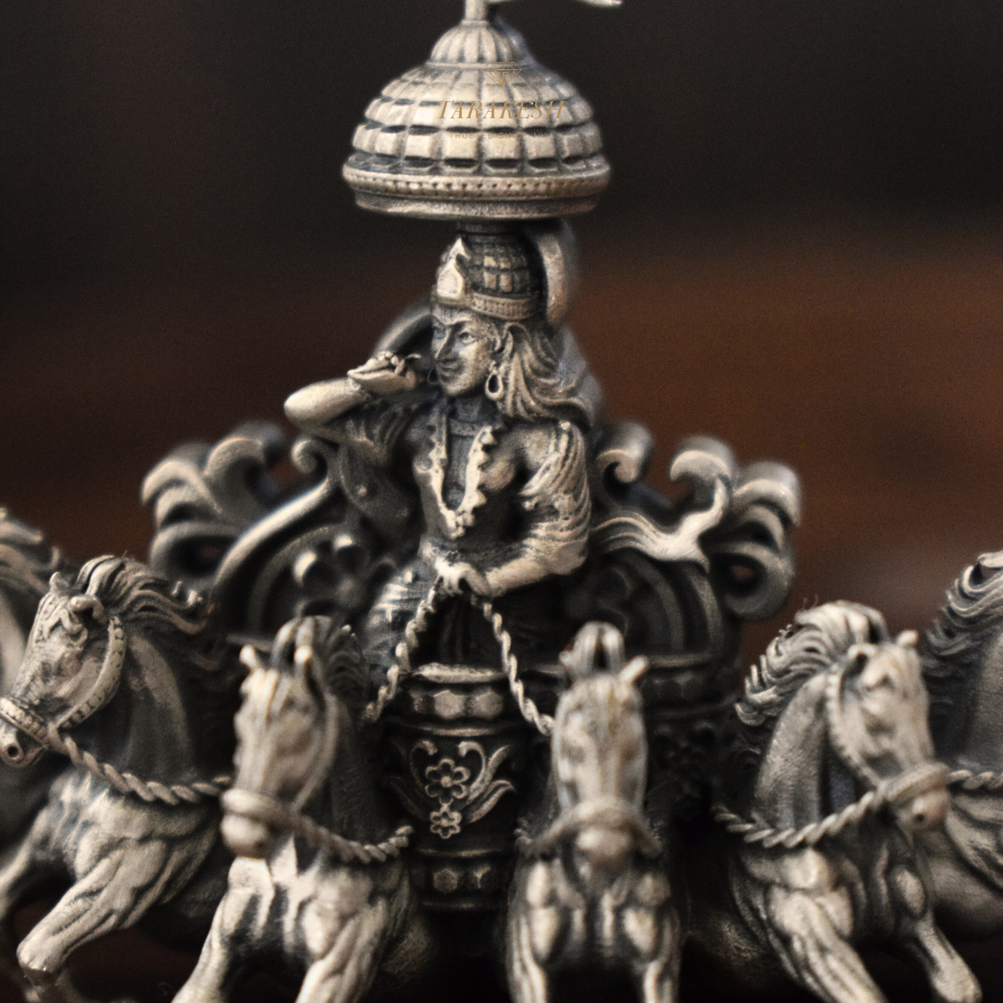 Pure Silver Krishna Brooch