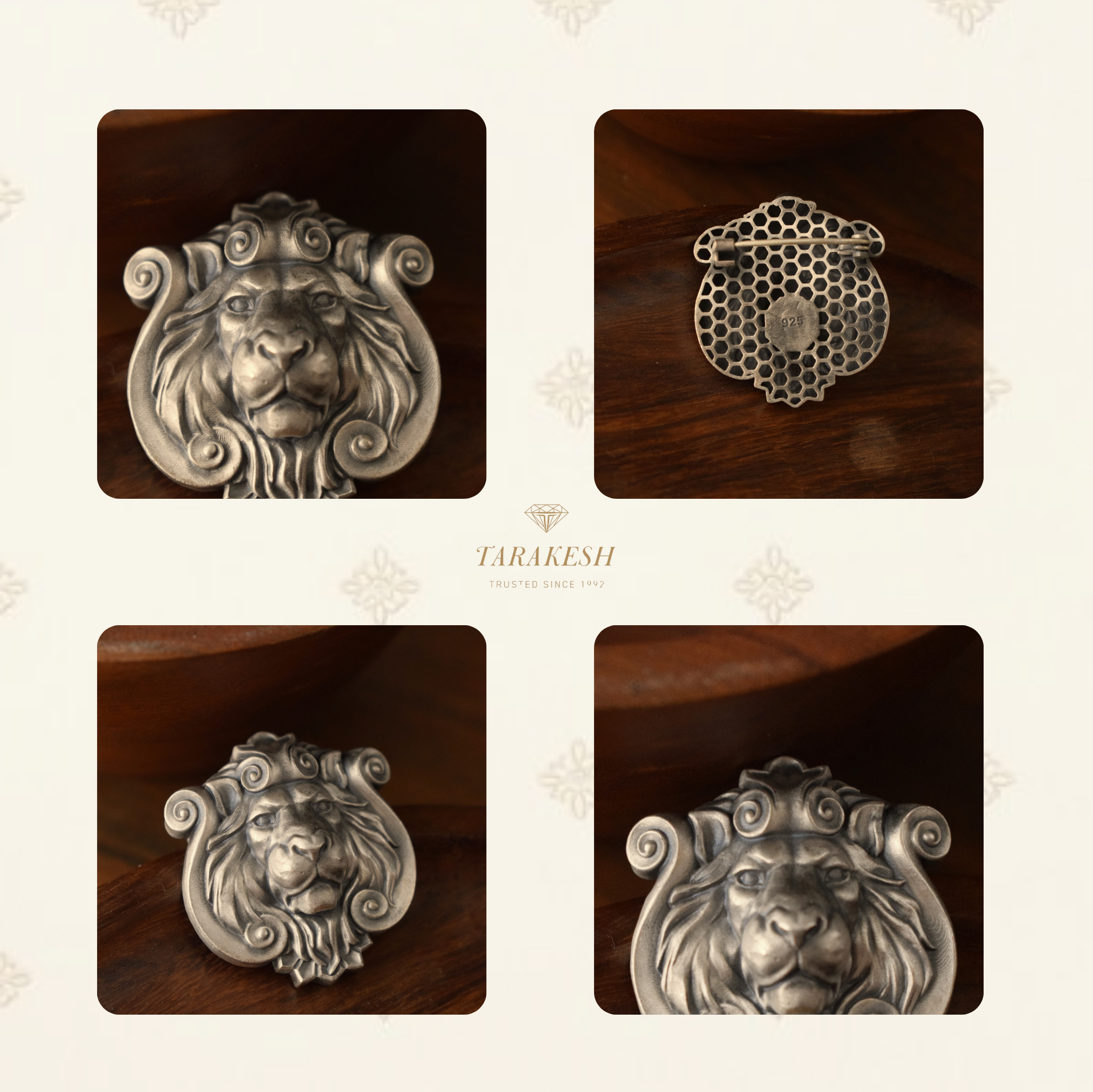 Lion brooch