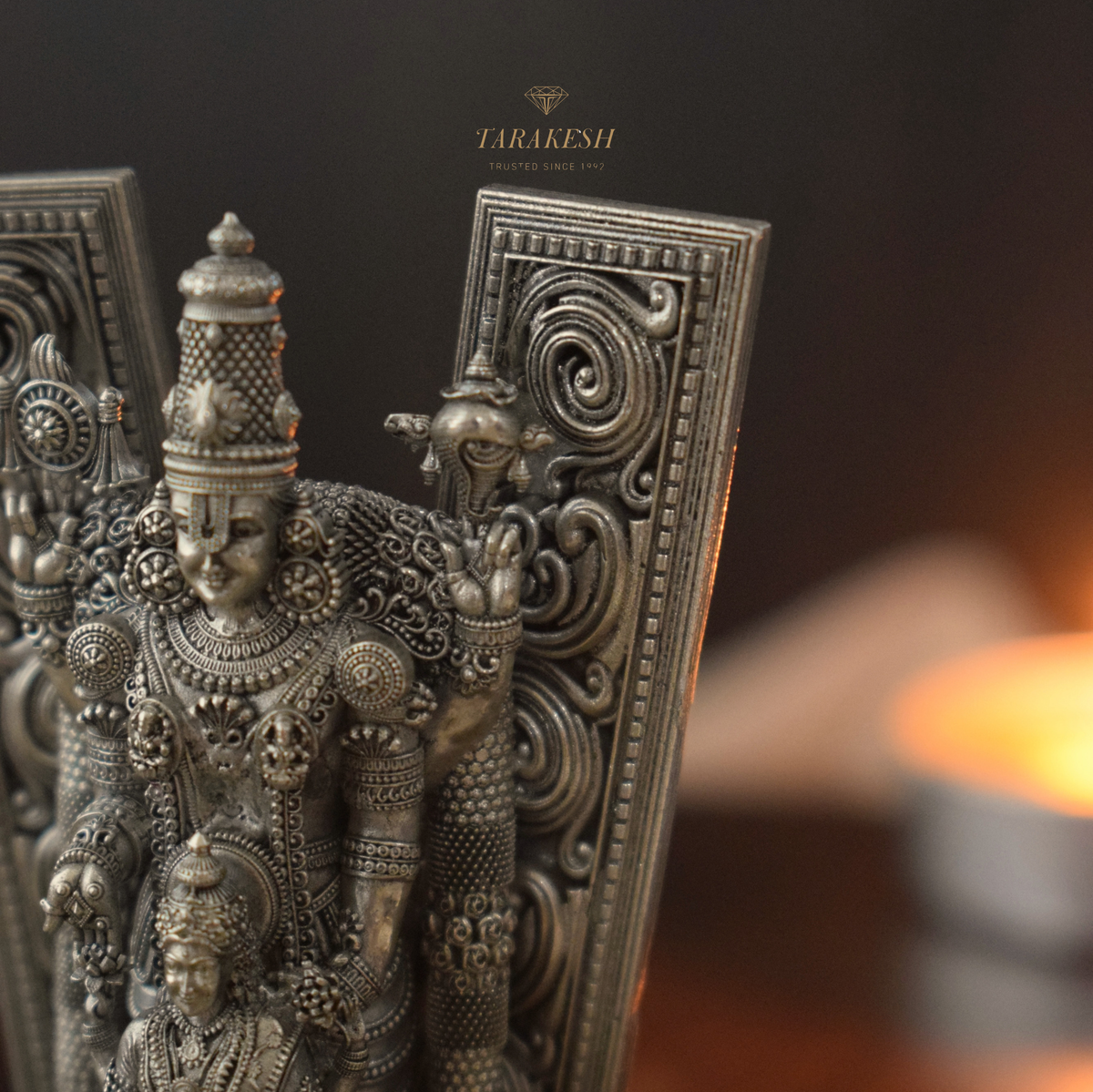 Laxmi Narayan Pure Silver Idol: Craftsman Special