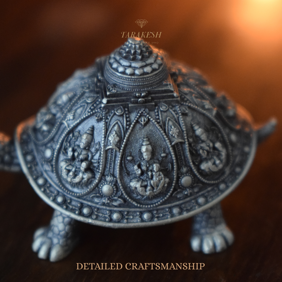 Tortoise Shree Yantra Silver Idol