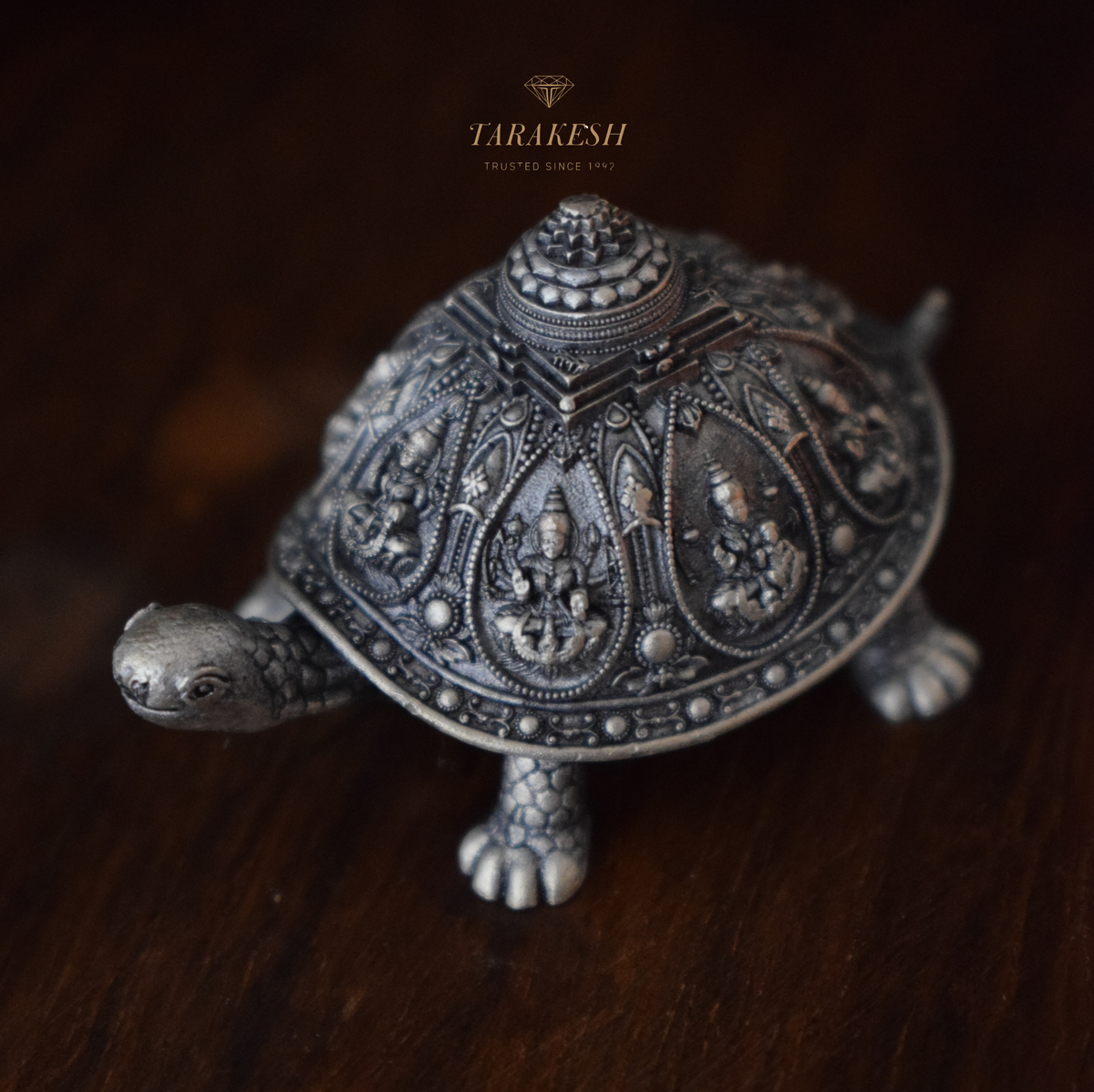 Tortoise Shree Yantra Silver Idol