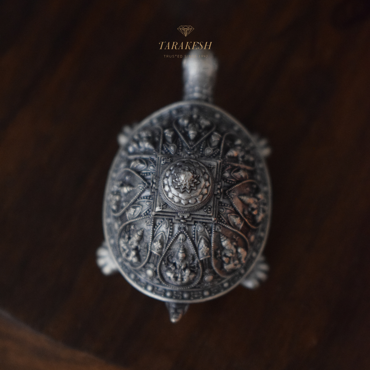 Tortoise Shree Yantra Silver Idol