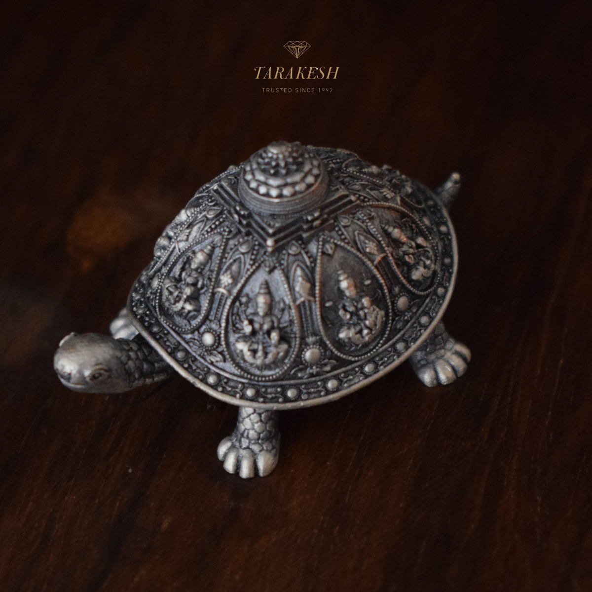 Tortoise Shree Yantra Silver Idol