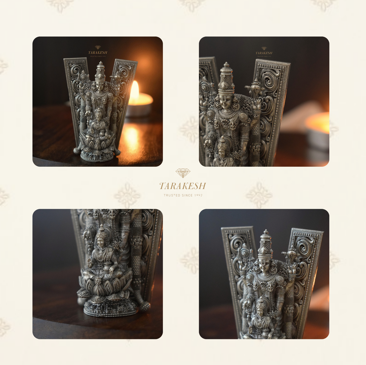 Laxmi Narayan Pure Silver Idol: Craftsman Special