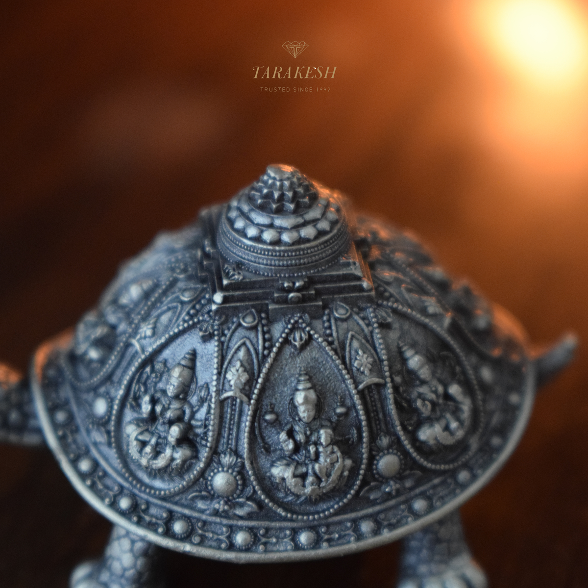 Tortoise Shree Yantra Silver Idol