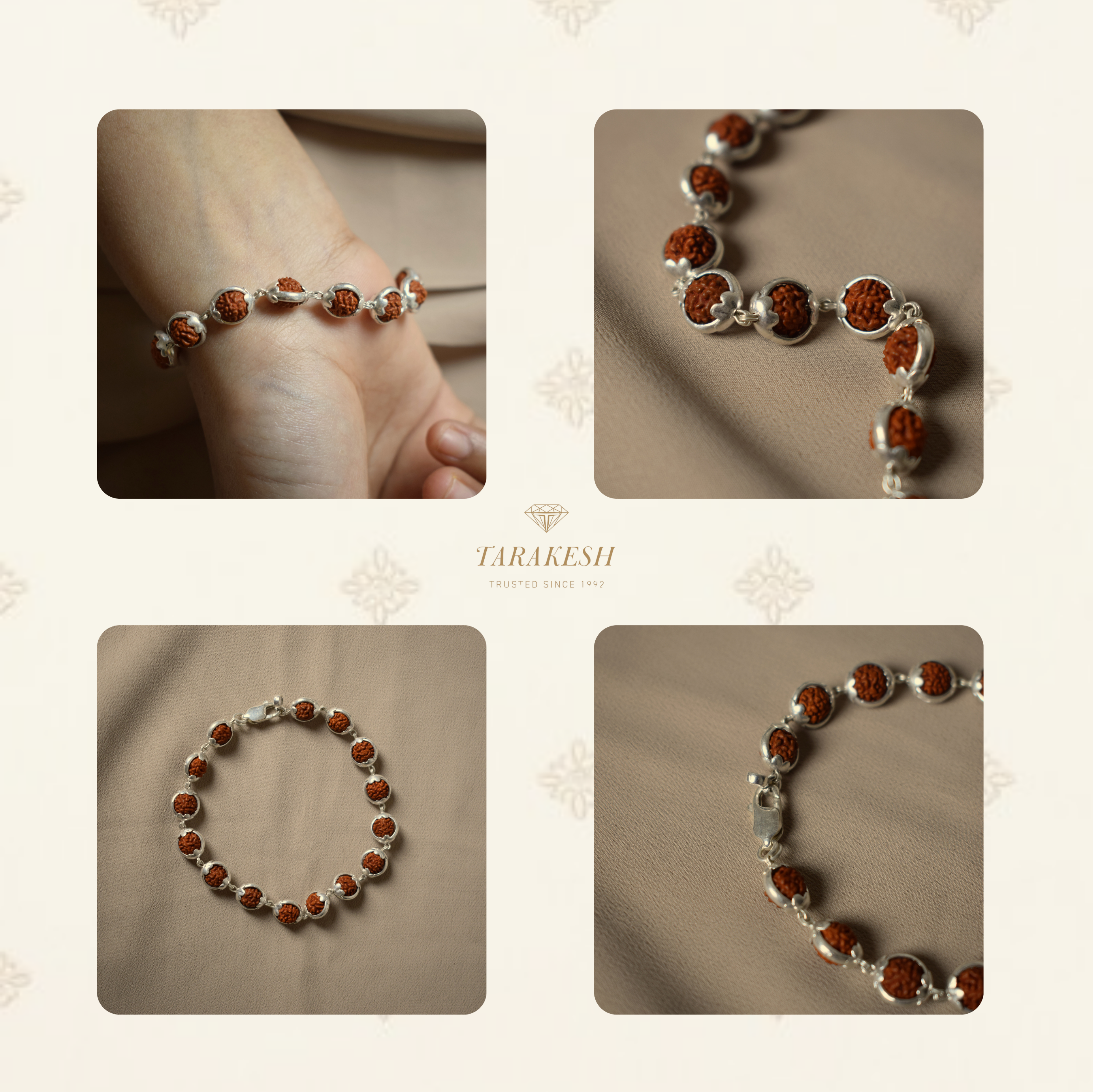 Rudraksha Silver Cap Bracelet: Sacred Connection