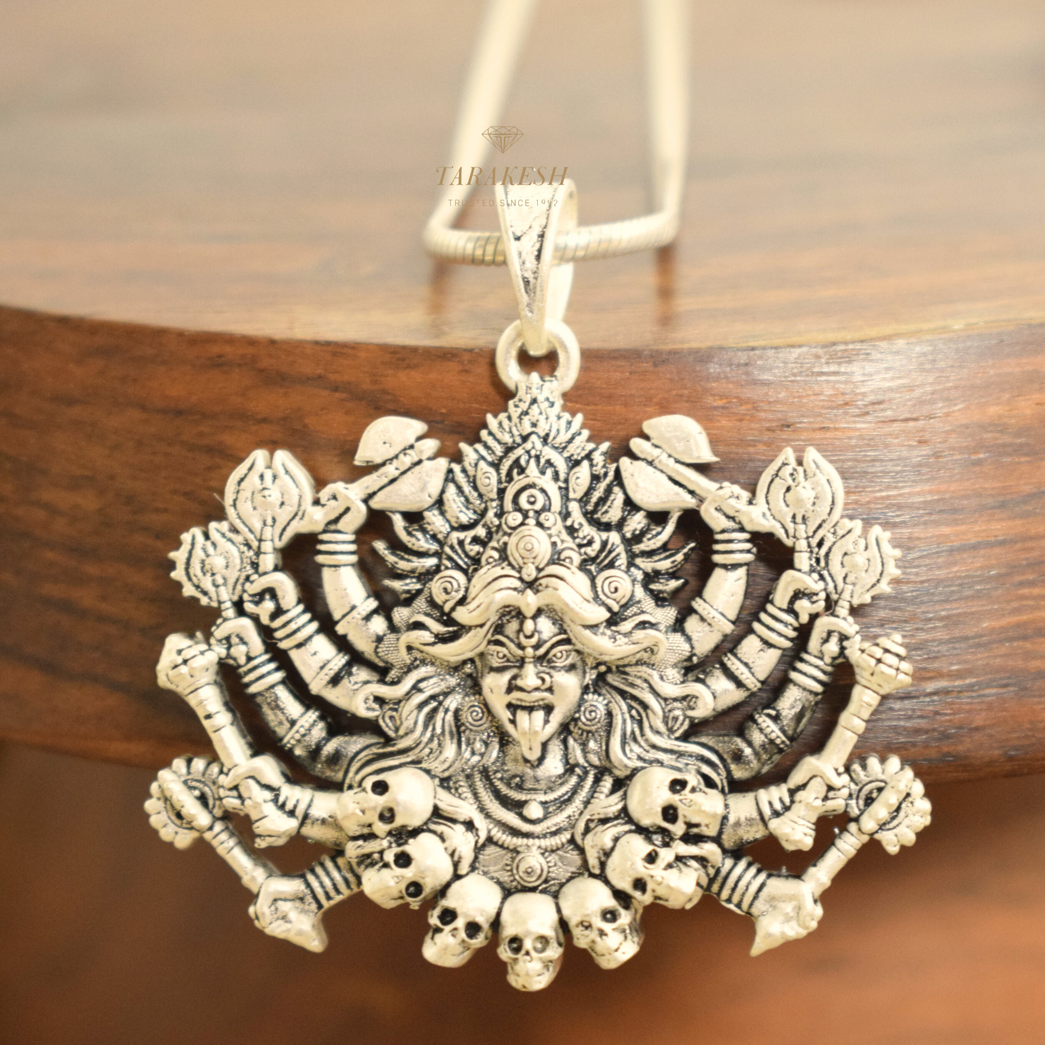 Pure Silver Maa Kali Pendent: Craftsman Special Edition