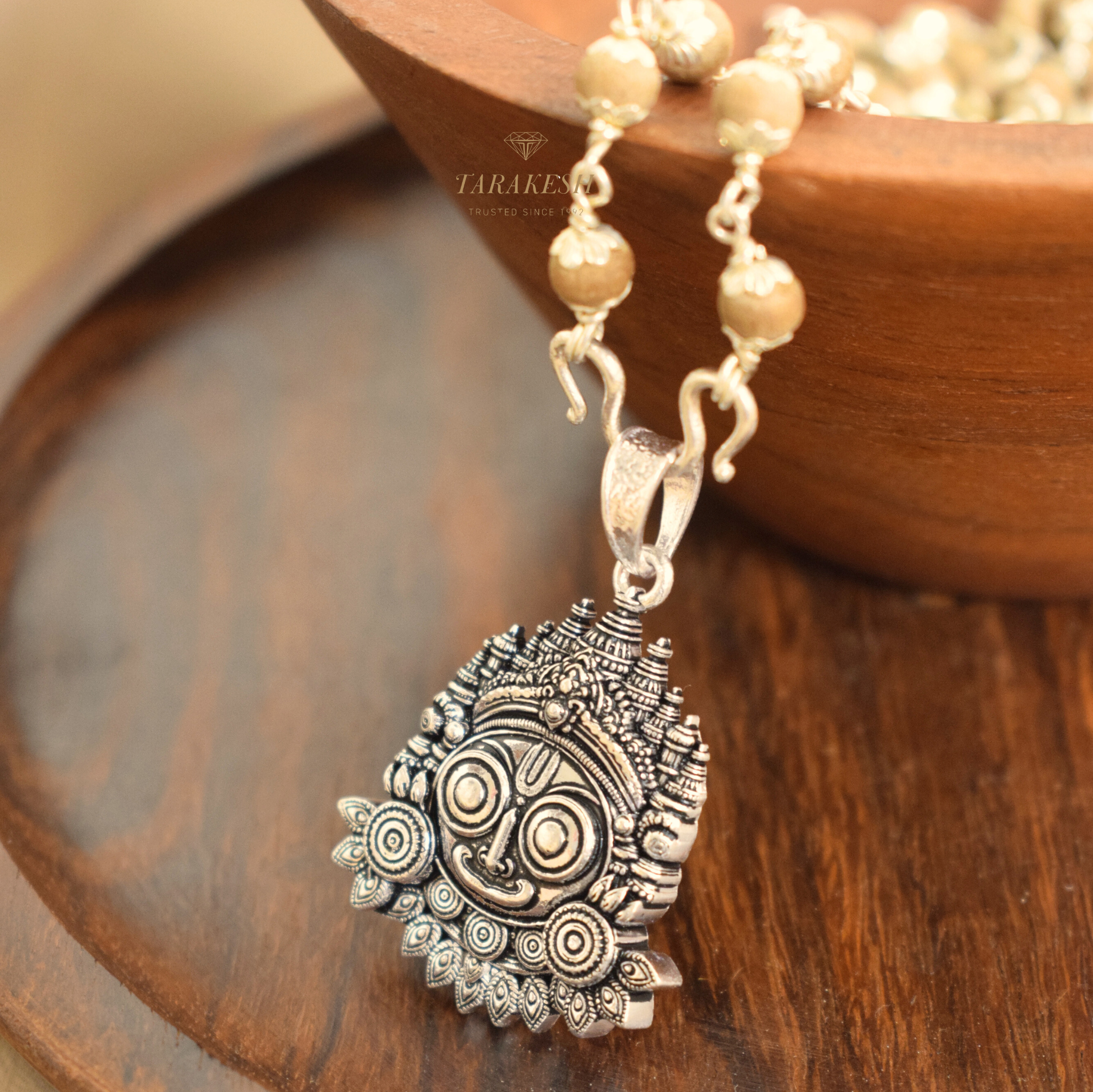 Jagannath Pure Silver Pendant: Puri Edition