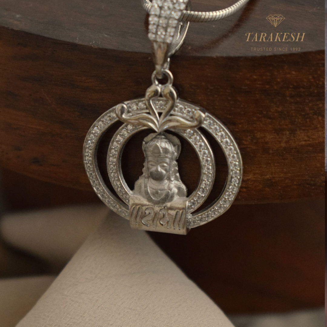 Hanuman Pure Silver Pendant: Ramdoot Edition