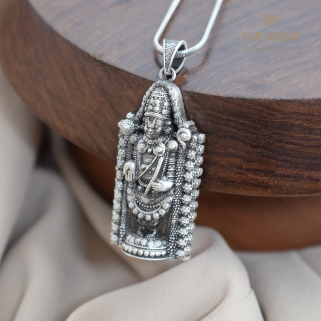Venkateshwara Pure Silver Pendant: Balaji Edition