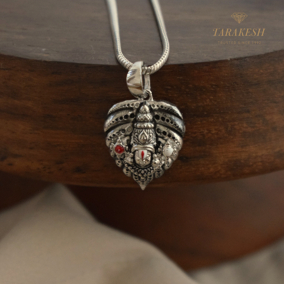 Tirupati silver pendant
