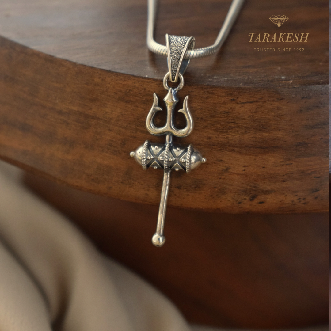 Shiva Pure Silver Pendant: Trishakt Edition