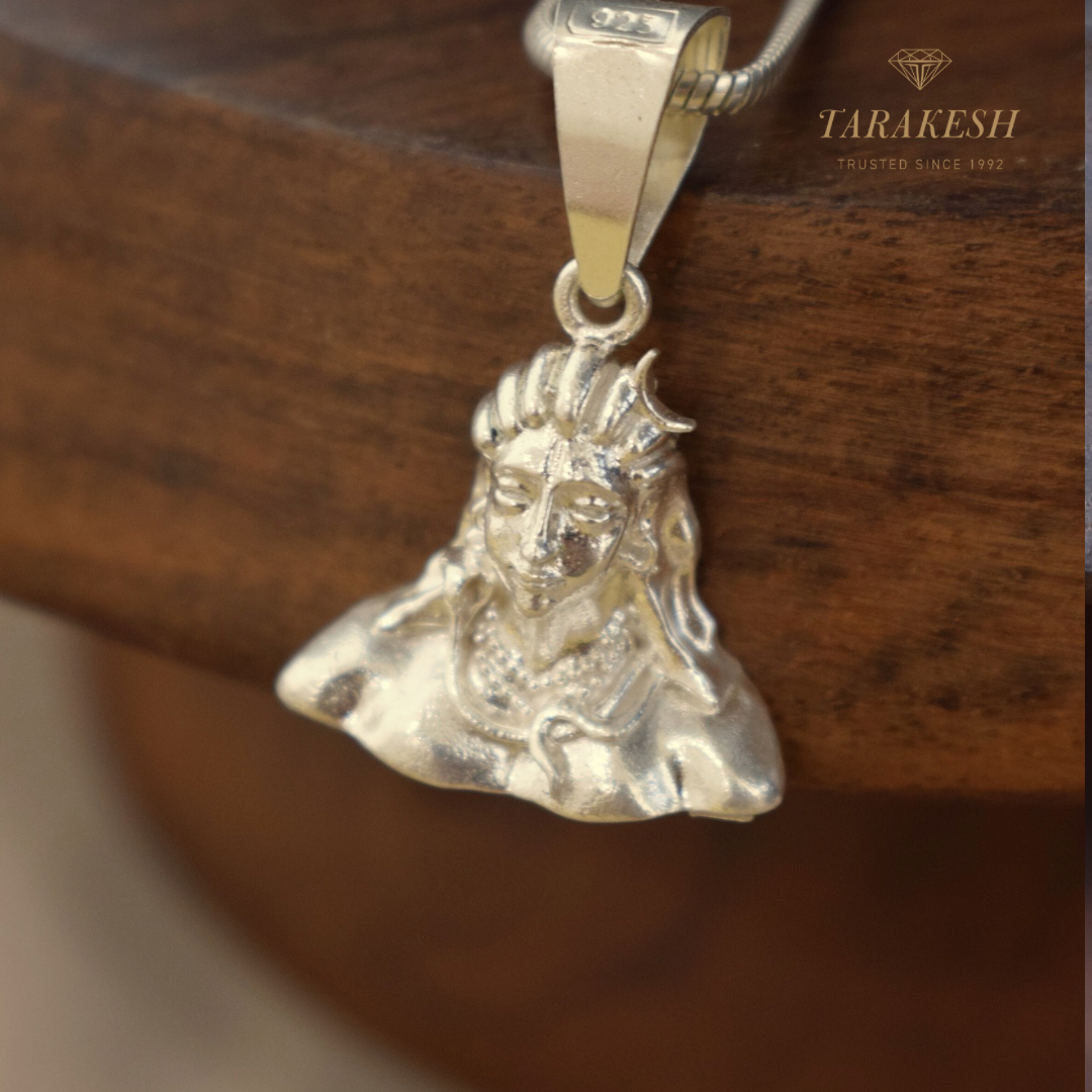 Shiva Pure Silver Pendant: Adiyogi Edition