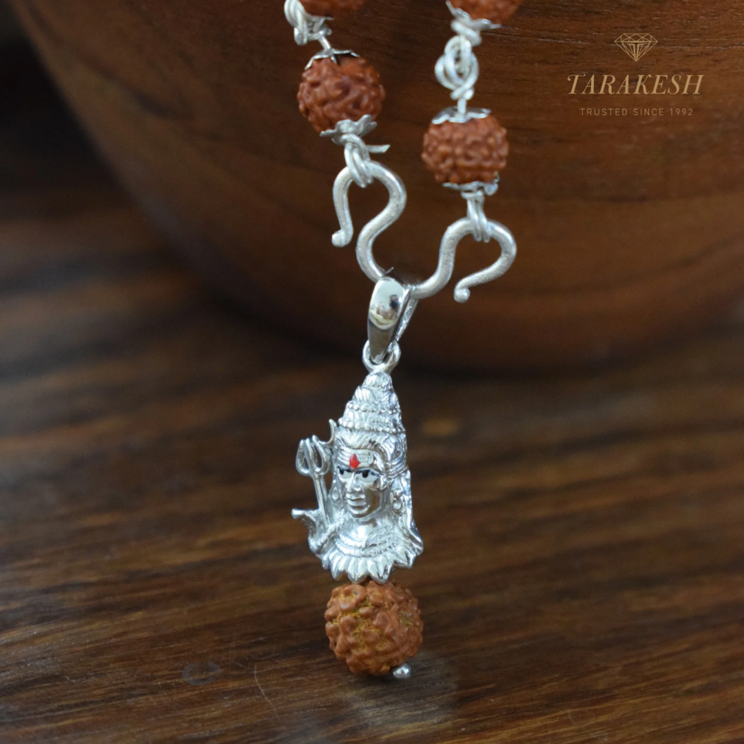 Shiva Pure Silver Pendant: Rudrashiv Edition