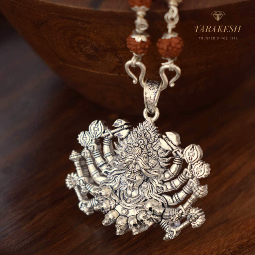 Pure Silver Maa Kali Pendent: Craftsman Special Edition