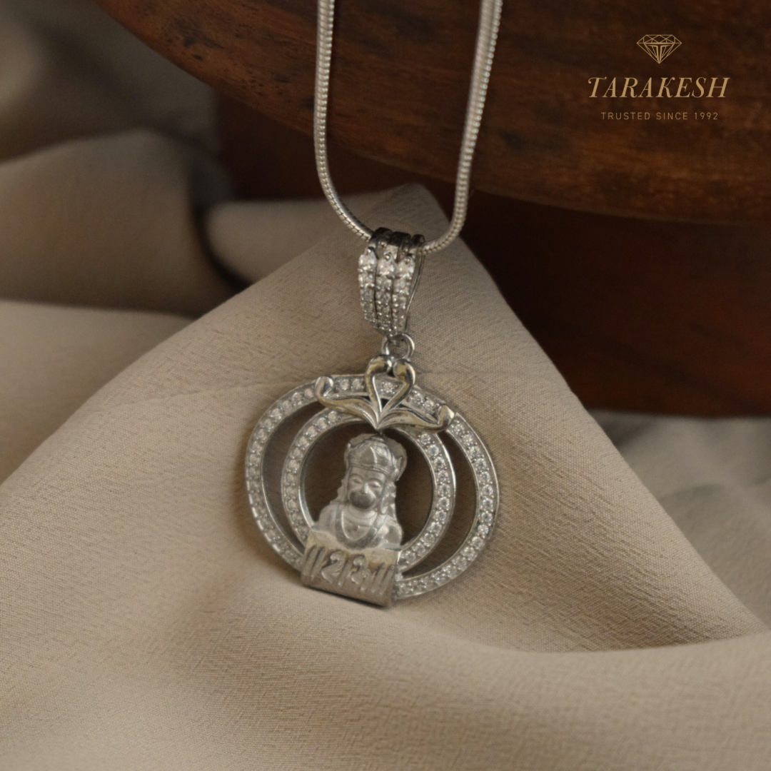Hanuman Pure Silver Pendant: Ramdoot Edition