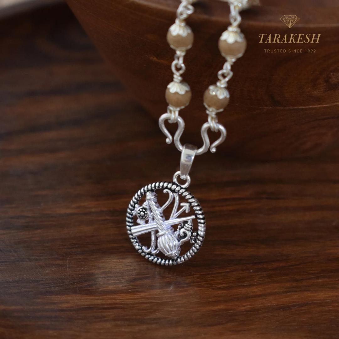 Vishnu Pure Silver Pendant: Ayudha Edition