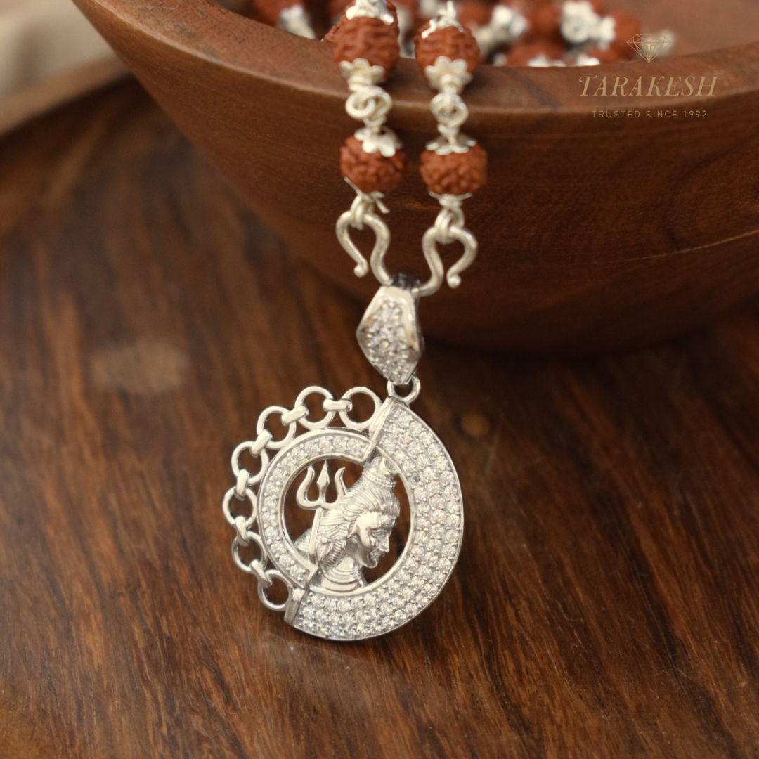 Shiva Pure Silver Pendant: Bhola Edition