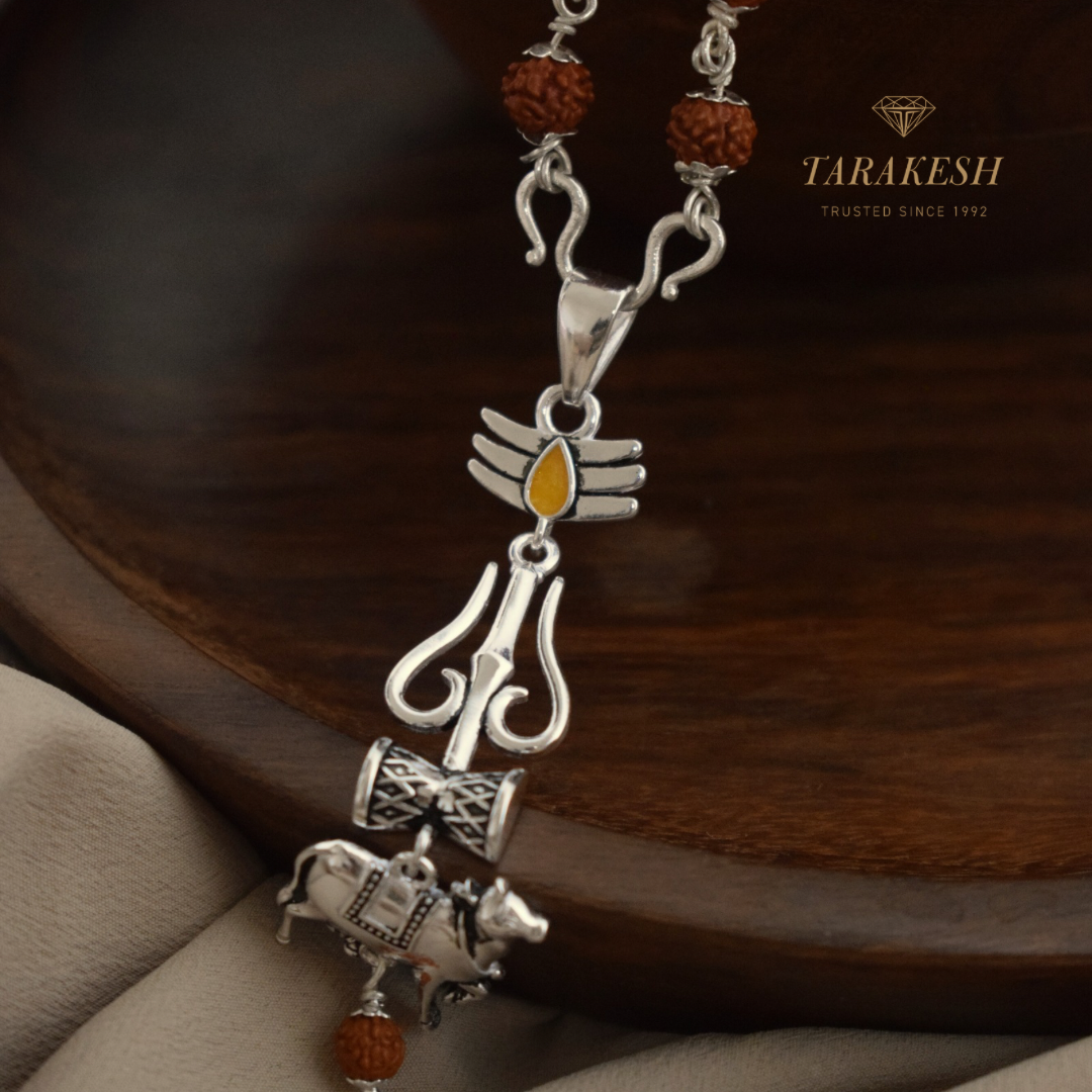 Shiva Pure Silver Pendant: Nandi Edition