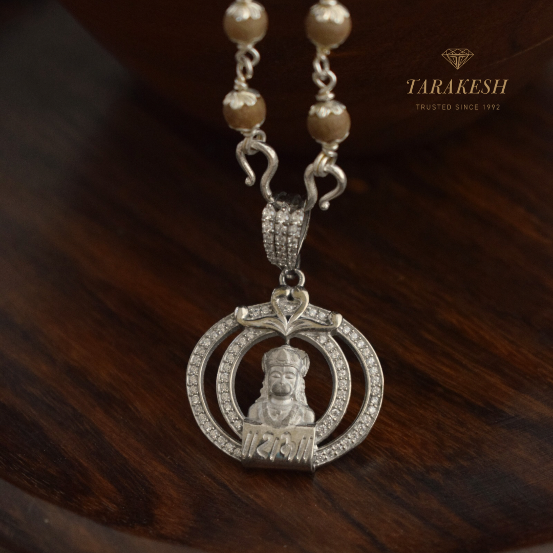 Hanuman Pure Silver Pendant: Ramdoot Edition