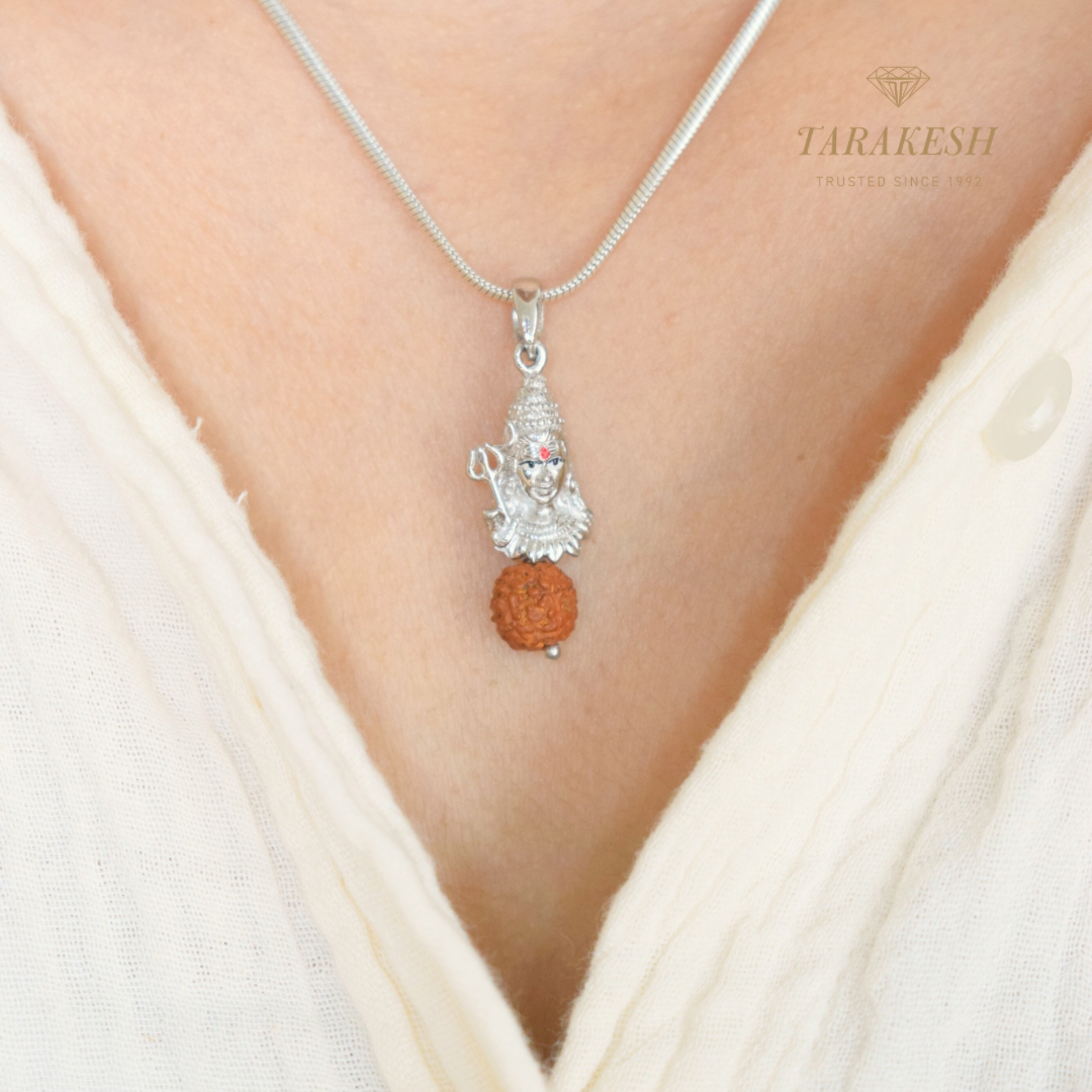 Shiva Pure Silver Pendant: Rudrashiv Edition