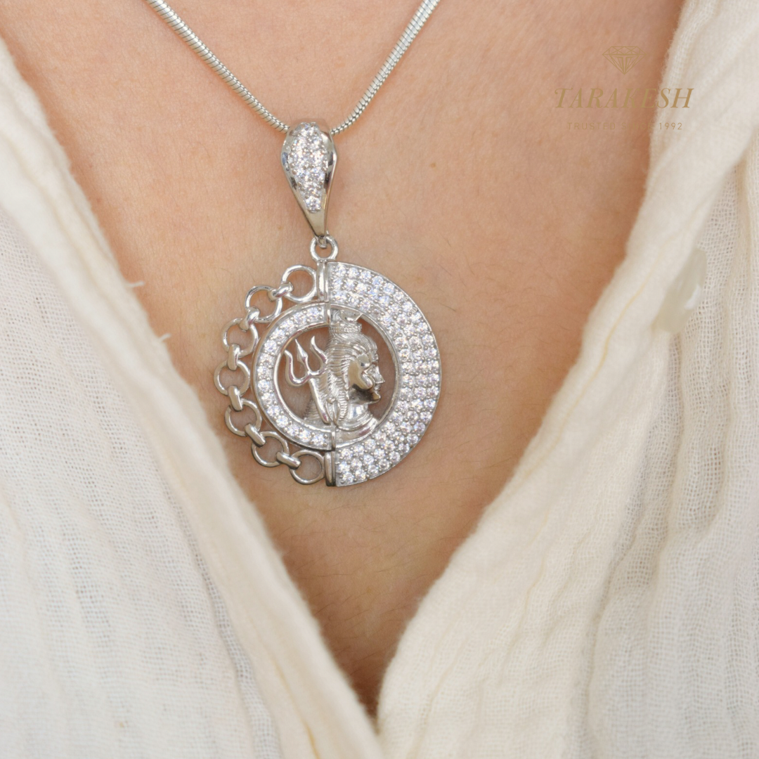 Shiva Pure Silver Pendant: Bhola Edition