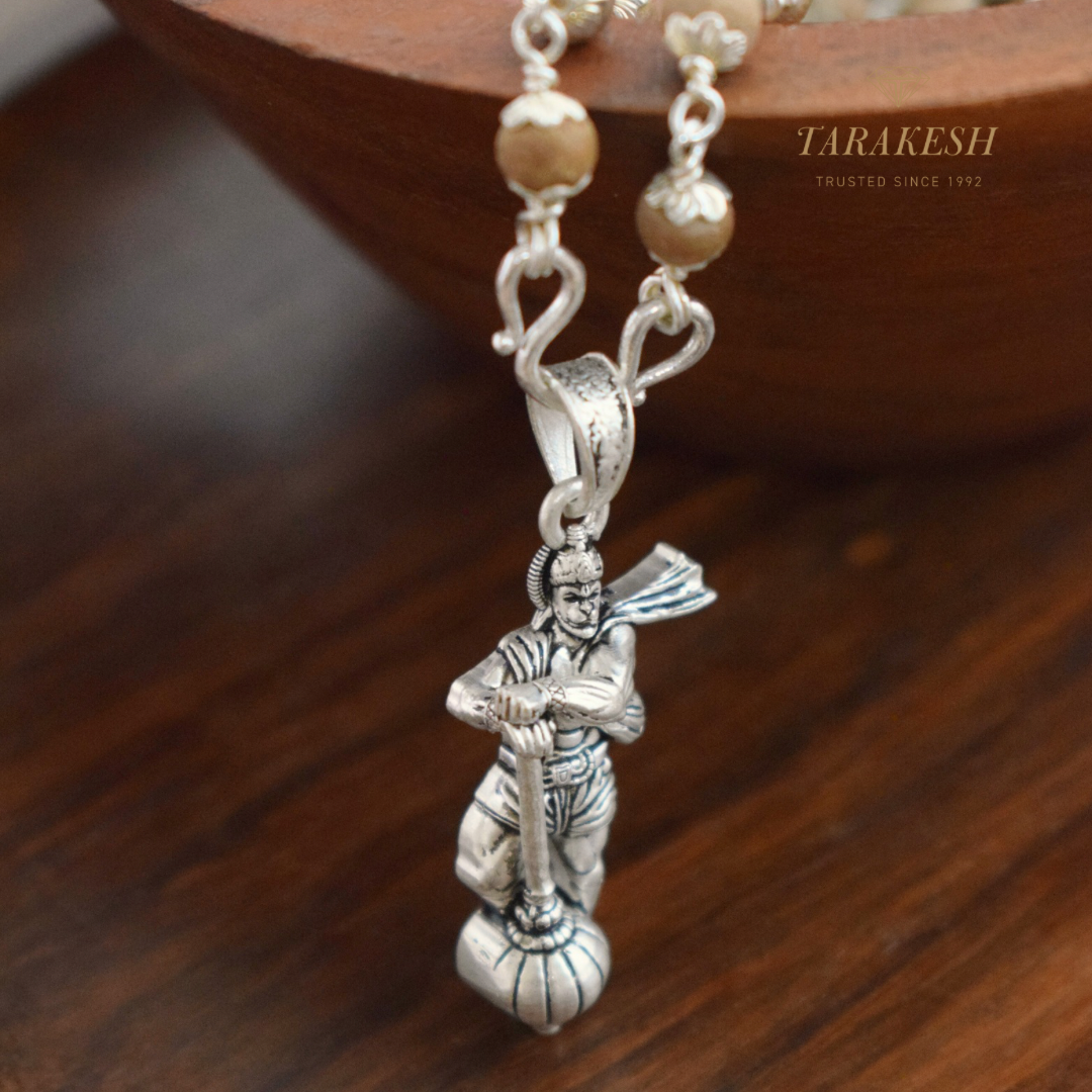 Hanuman Pure Silver Pendant: Balaji Edition