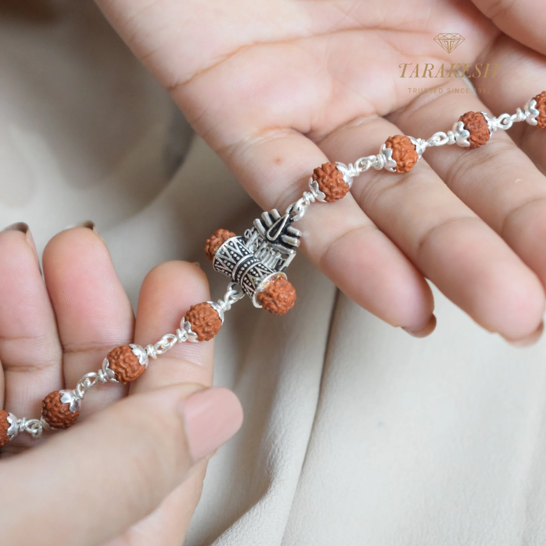Rudraksha Silver Mahakal Bracelet: Sacred Connection