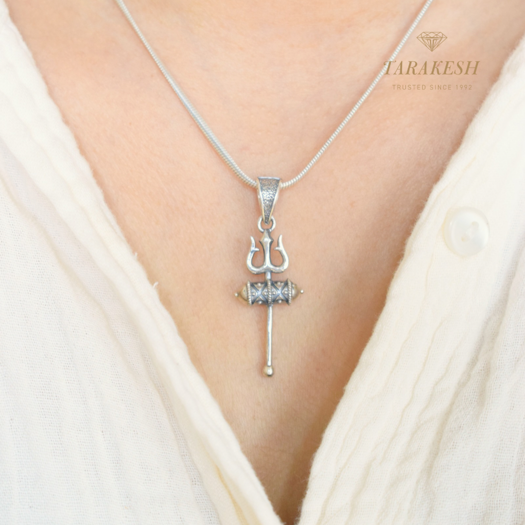 Shiva Pure Silver Pendant: Trishakt Edition