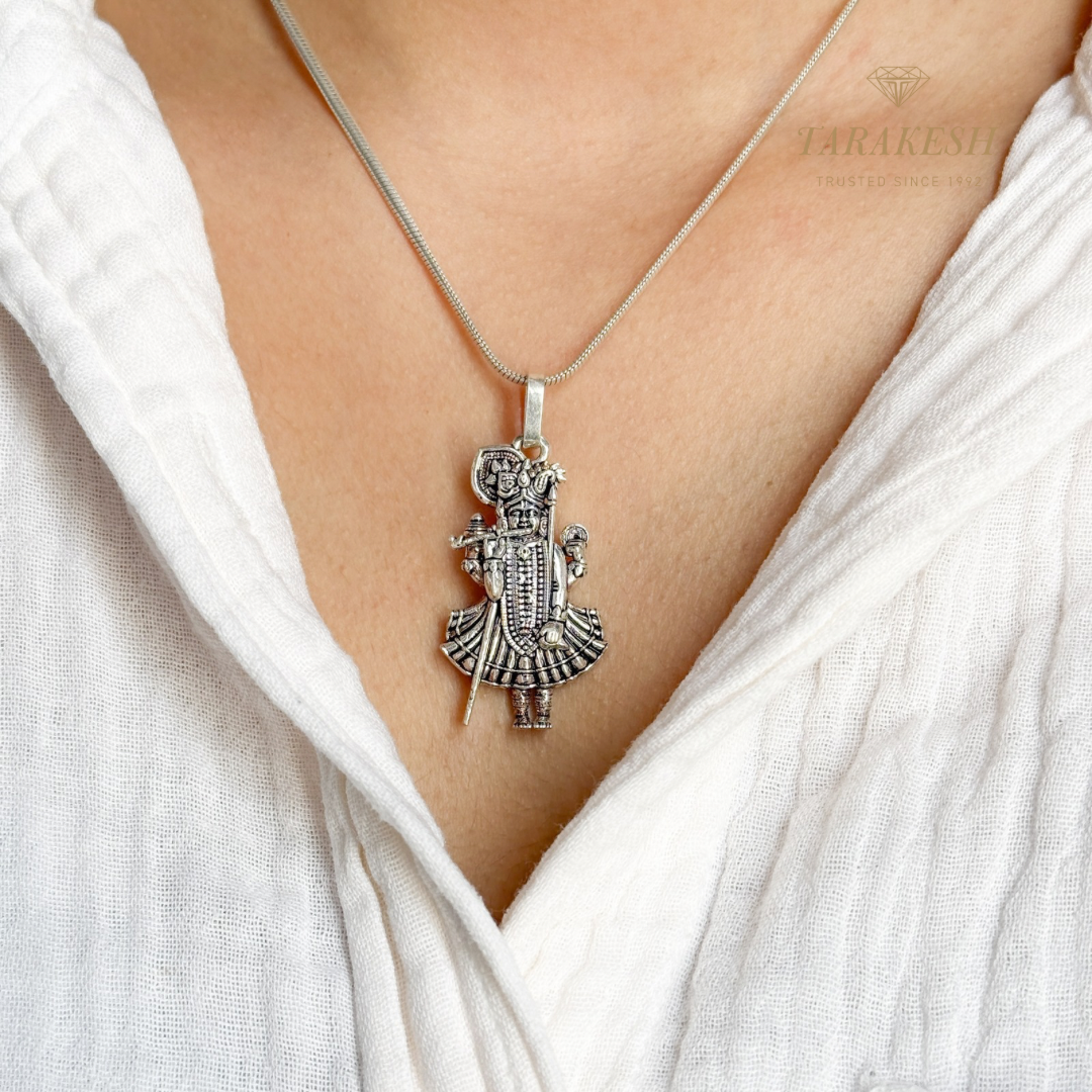 Shreenath Pure Silver Pendent