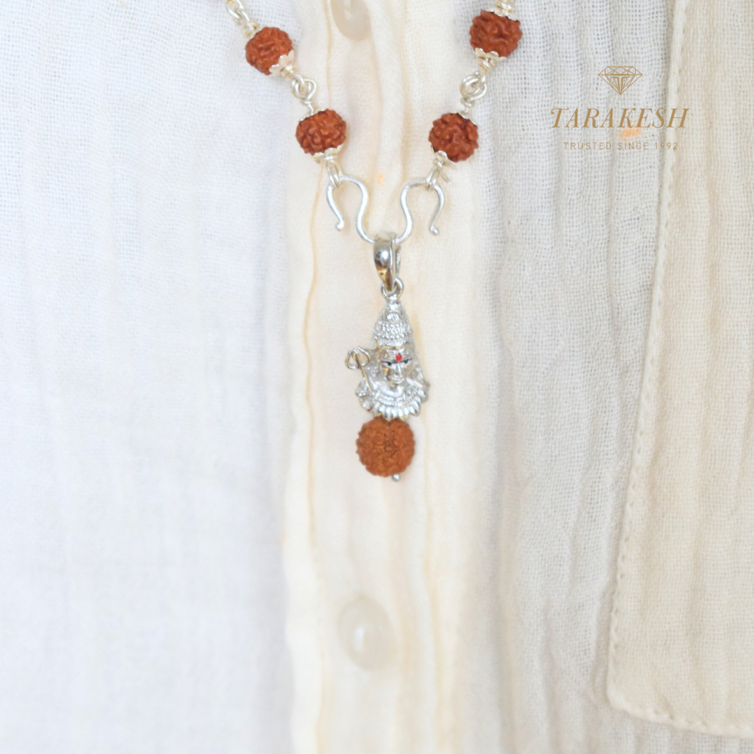 Shiva Pure Silver Pendant: Rudrashiv Edition