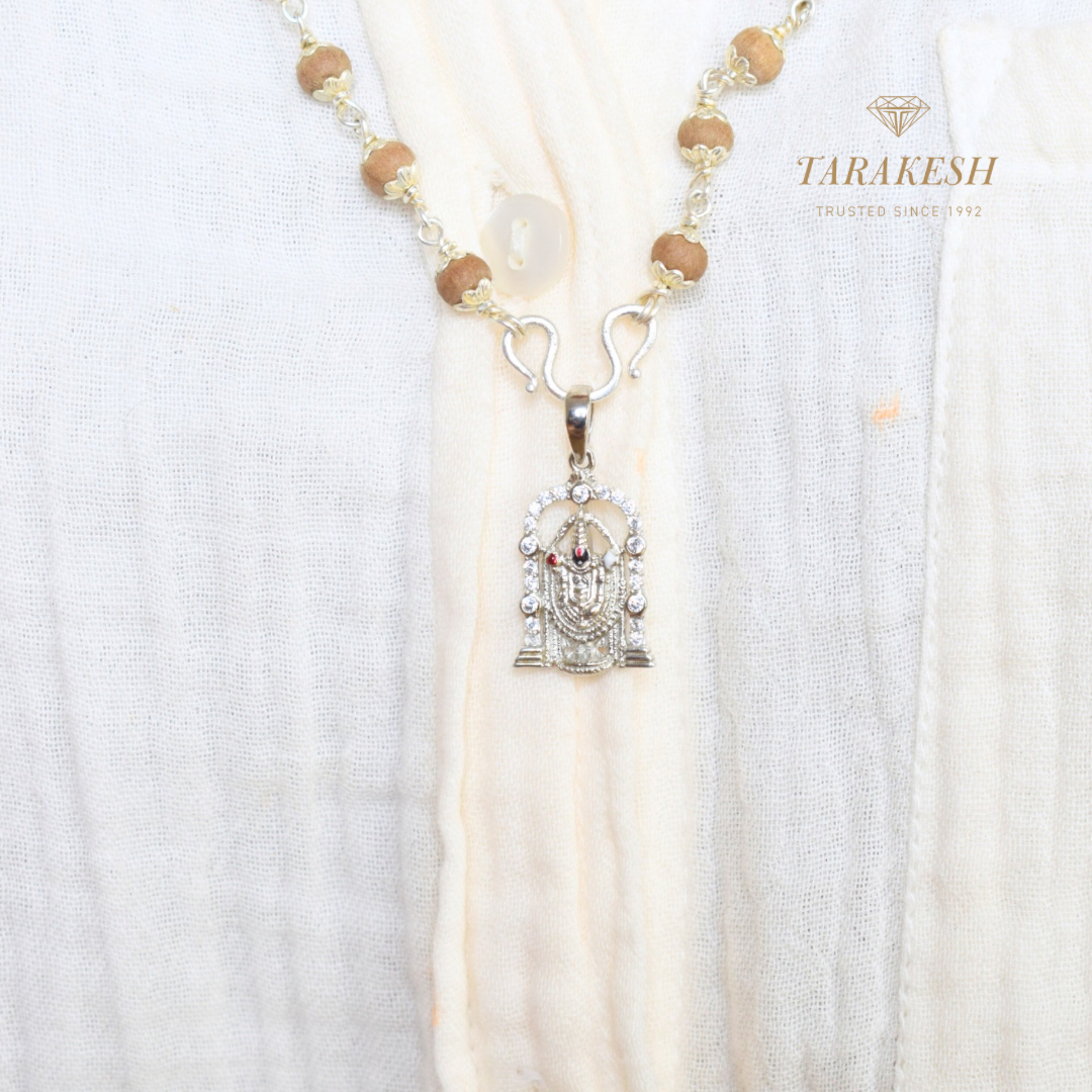 Tirupati Dimond Pure Silver Pendant