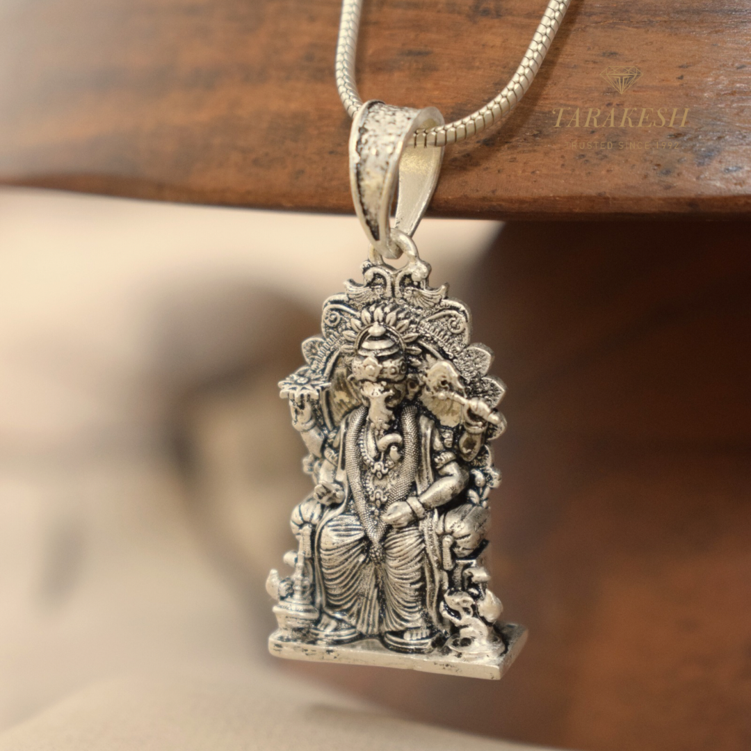Ganesha Pure Silver Pendant: Lal Bagh Cha Raja Edition