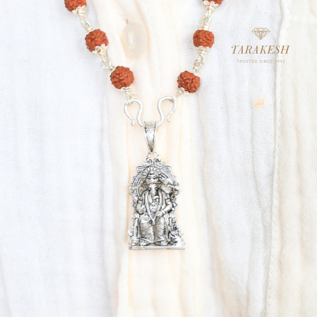 Ganesha Pure Silver Pendant: Lal Bagh Cha Raja Edition