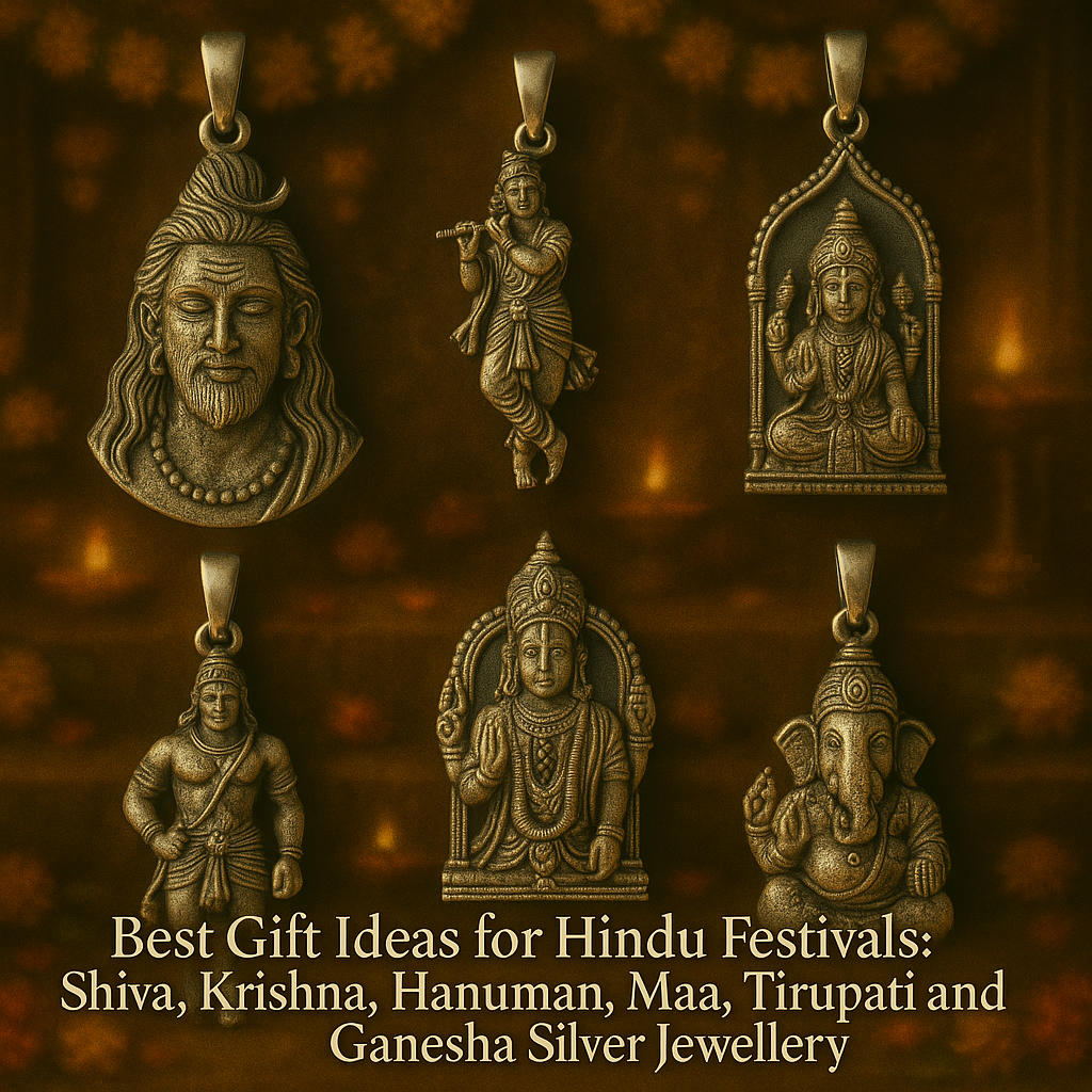 Best Gift Ideas for Hindu Festivals: Shiva, Krishna, Hanuman, Maa, Tirupati and Ganesha Silver Jewellery