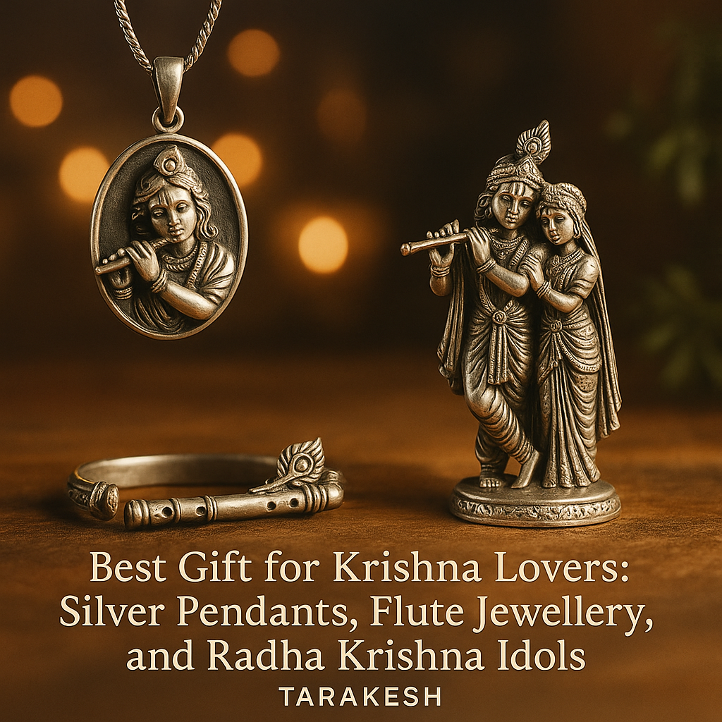 Best Gift for Krishna Lovers: Silver Pendants, Flute Jewellery, and Radha Krishna Idols