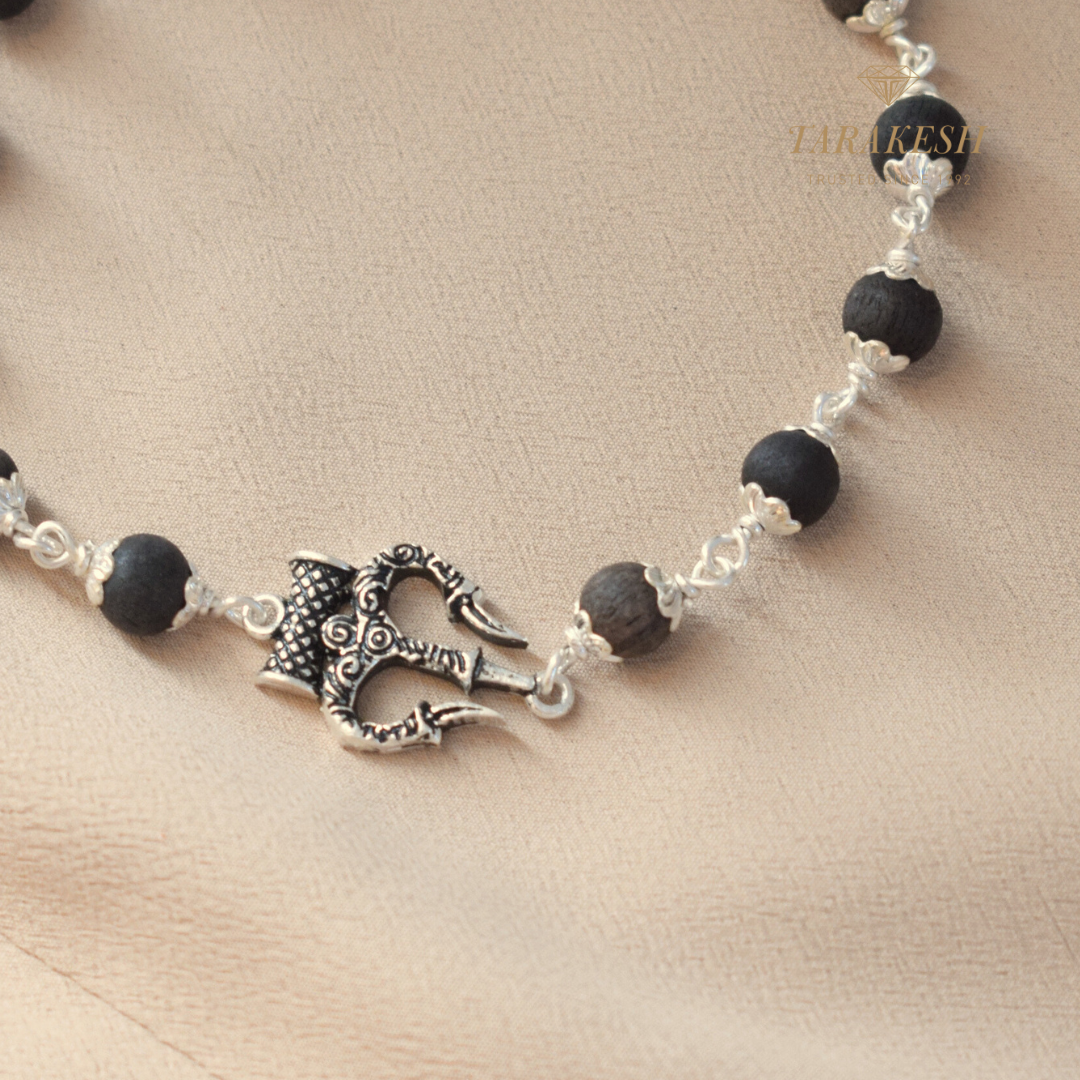 Karungali-Trishul Silver Bracelet: Sacred Connection