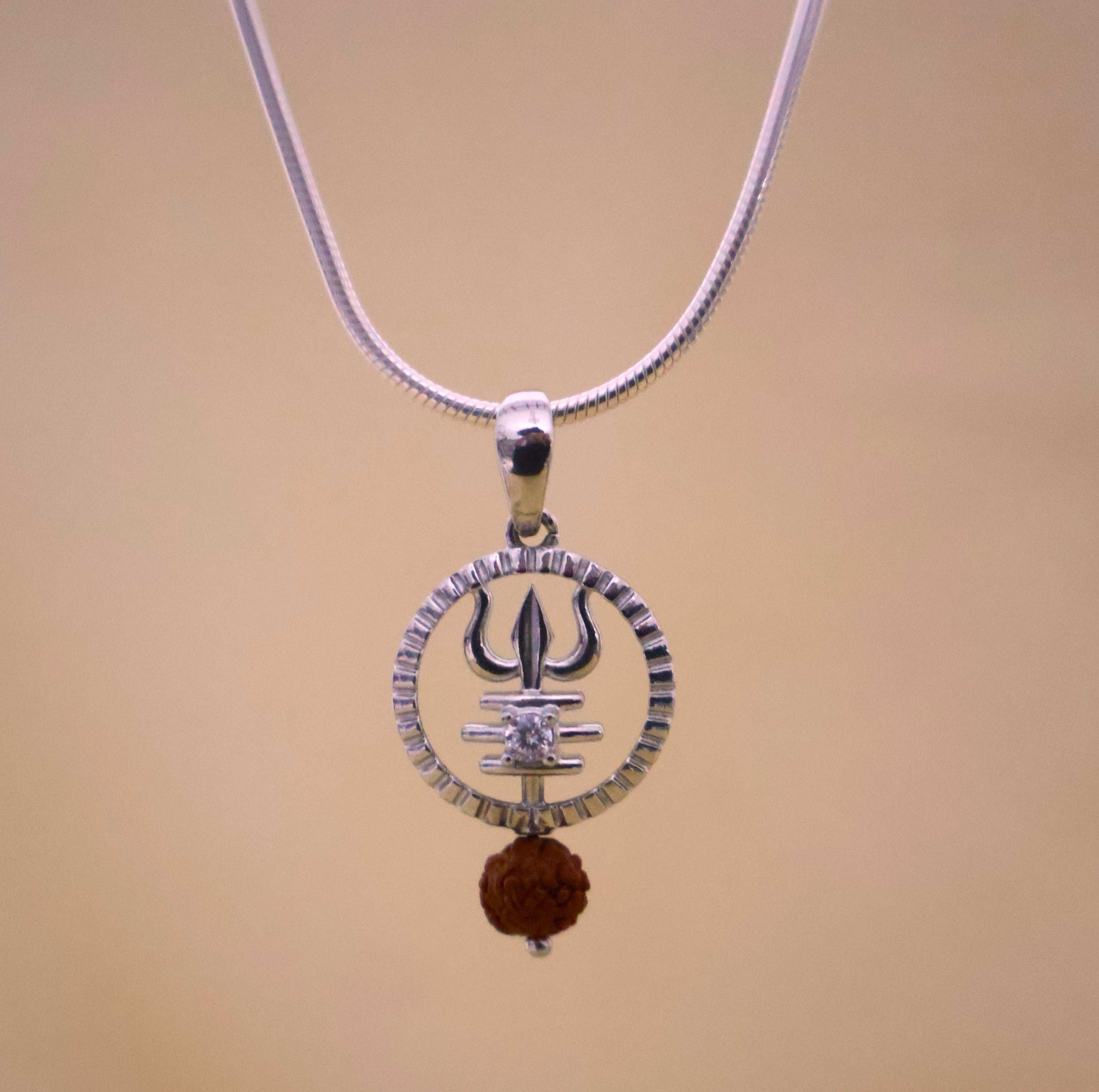 Trishul Pure Premium Silver Pendent: Second edition