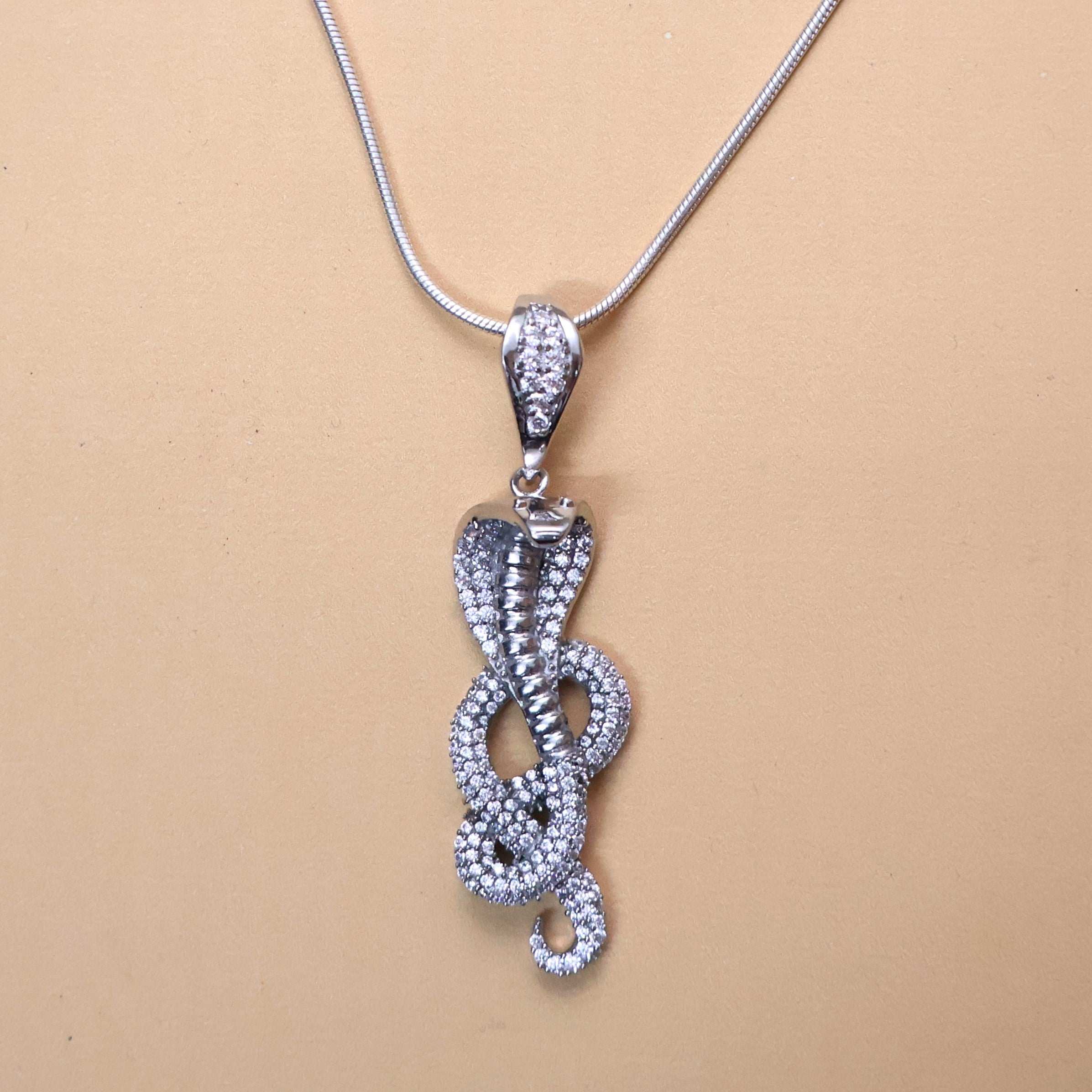 Snake Pure Silver Pendant