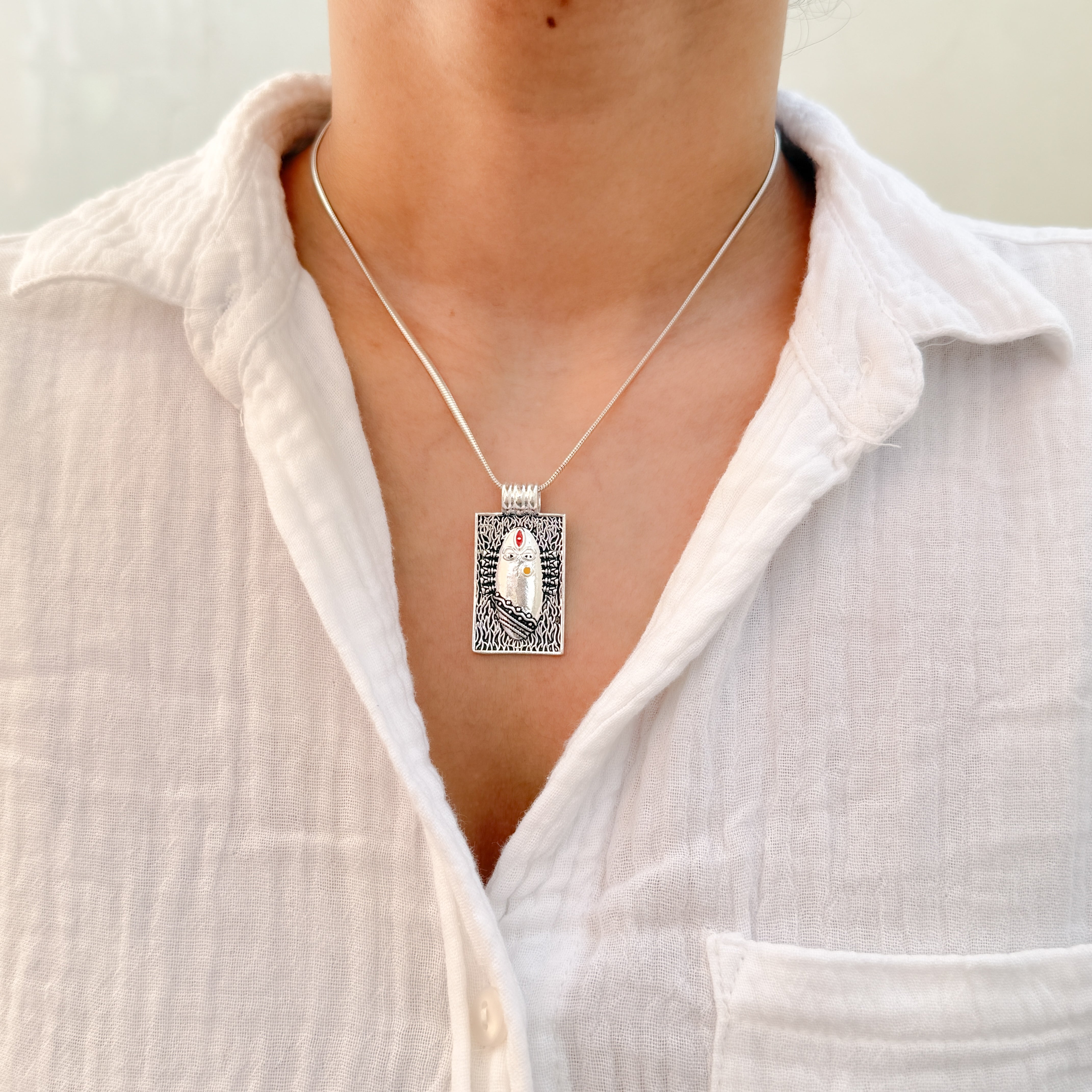 Bhairavi Pure Silver Pendant: Devi Shakti Edition